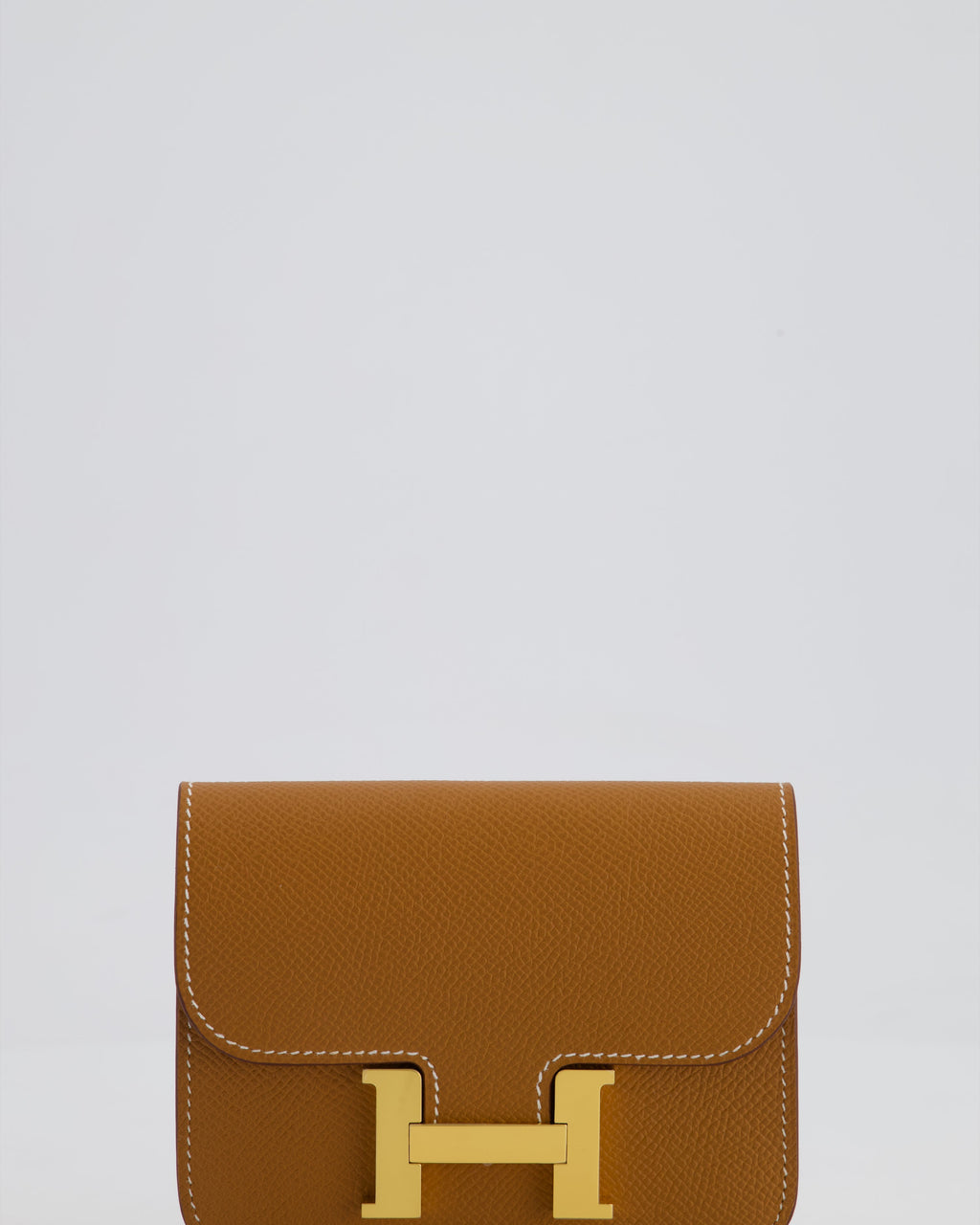 Hermès Constance Slim Belt Wallet Bag in Gold Epsom Leather with Pocket and Gold Hardware