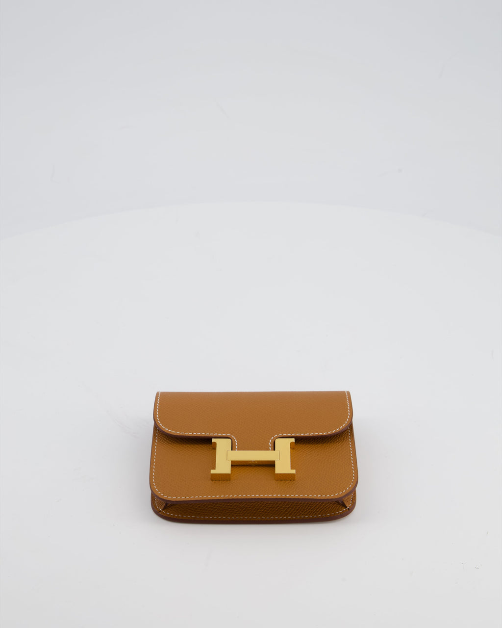 Hermès Constance Slim Belt Wallet Bag in Gold Epsom Leather with Pocket and Gold Hardware