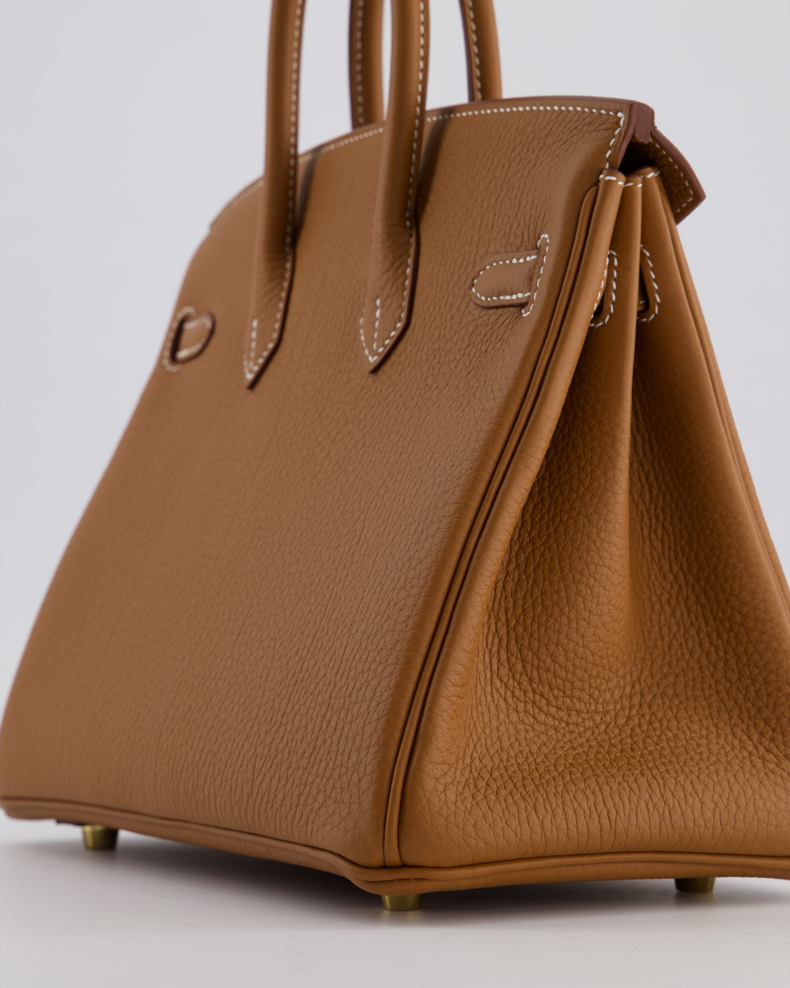*HOT* Hermès Birkin 25 Retourne Bag in Gold Togo Leather with Gold Hardware