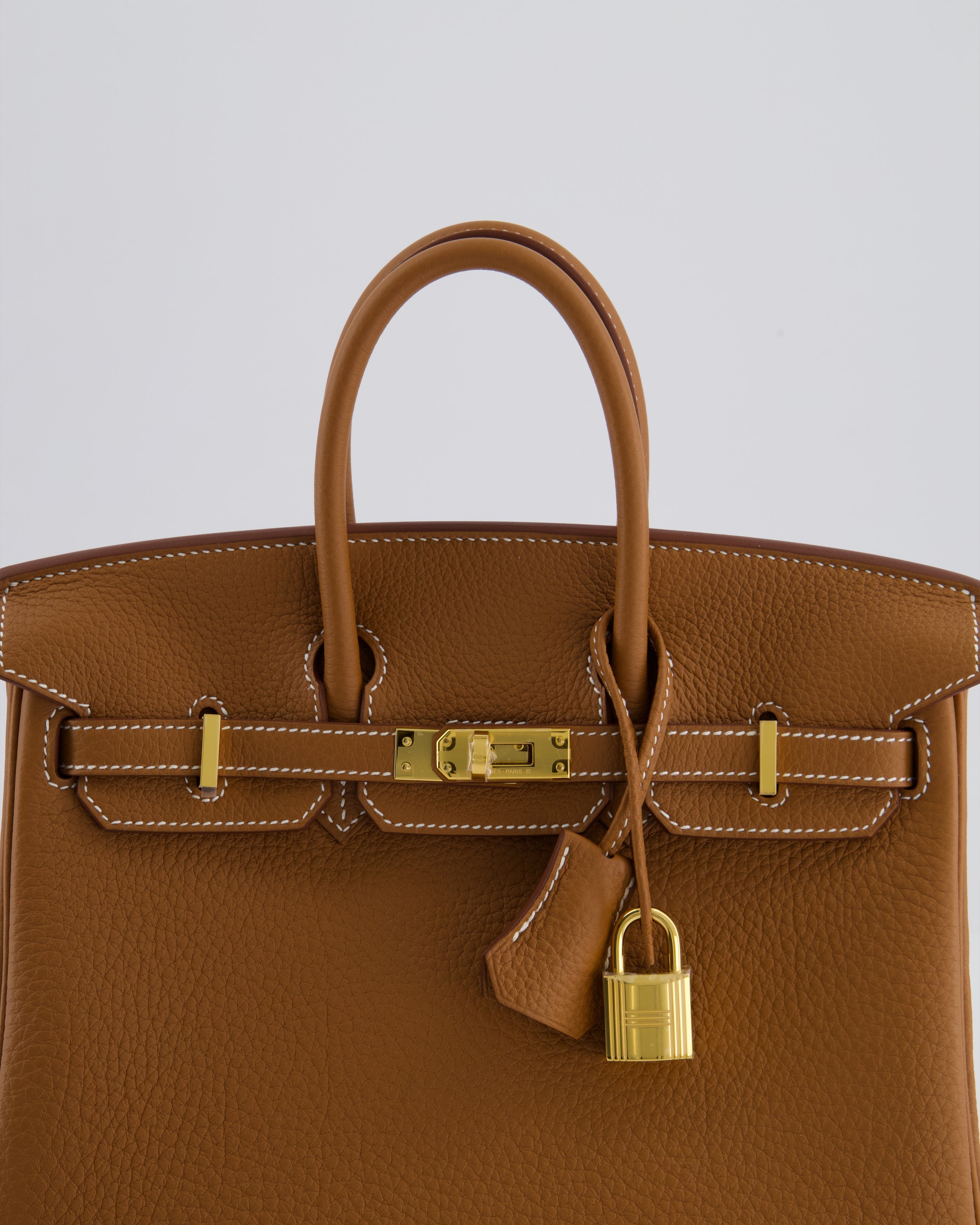 *HOT* Hermès Birkin 25 Retourne Bag in Gold Togo Leather with Gold Hardware