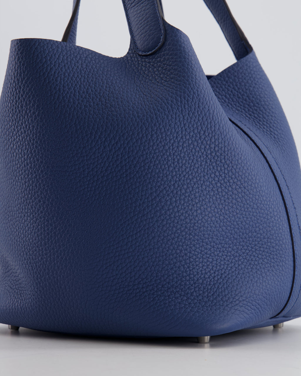 Hermes Picotin Lock Bag 22 in Blue Tie Clemence Leather with Palladium Hardware