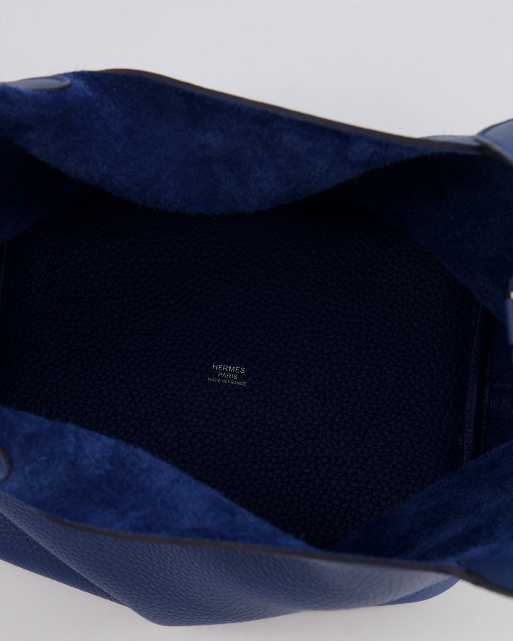 Hermes Picotin Lock Bag 22 in Blue Tie Clemence Leather with Palladium Hardware