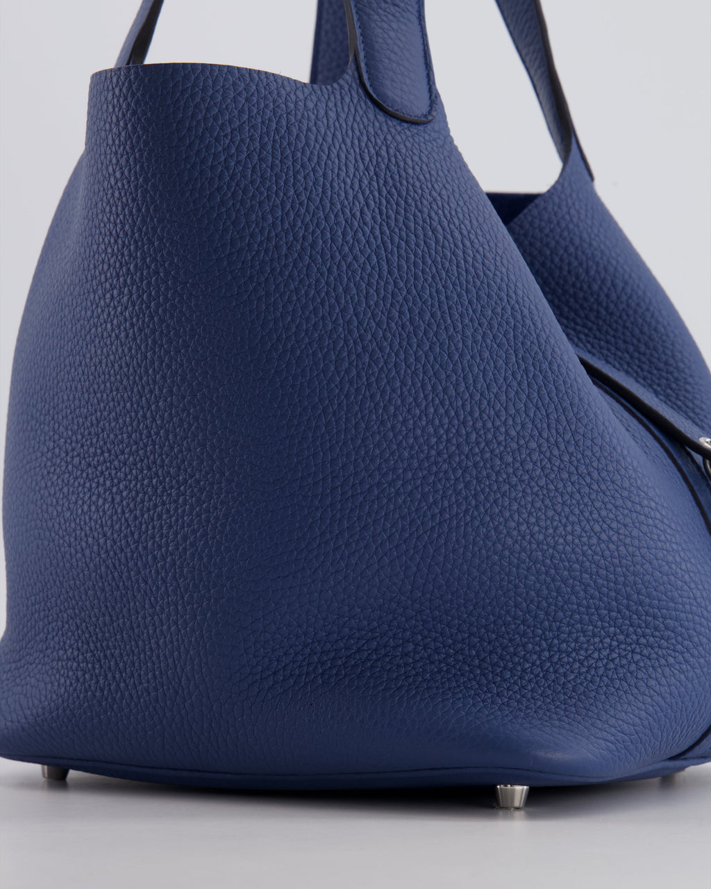 Hermes Picotin Lock Bag 22 in Blue Tie Clemence Leather with Palladium Hardware