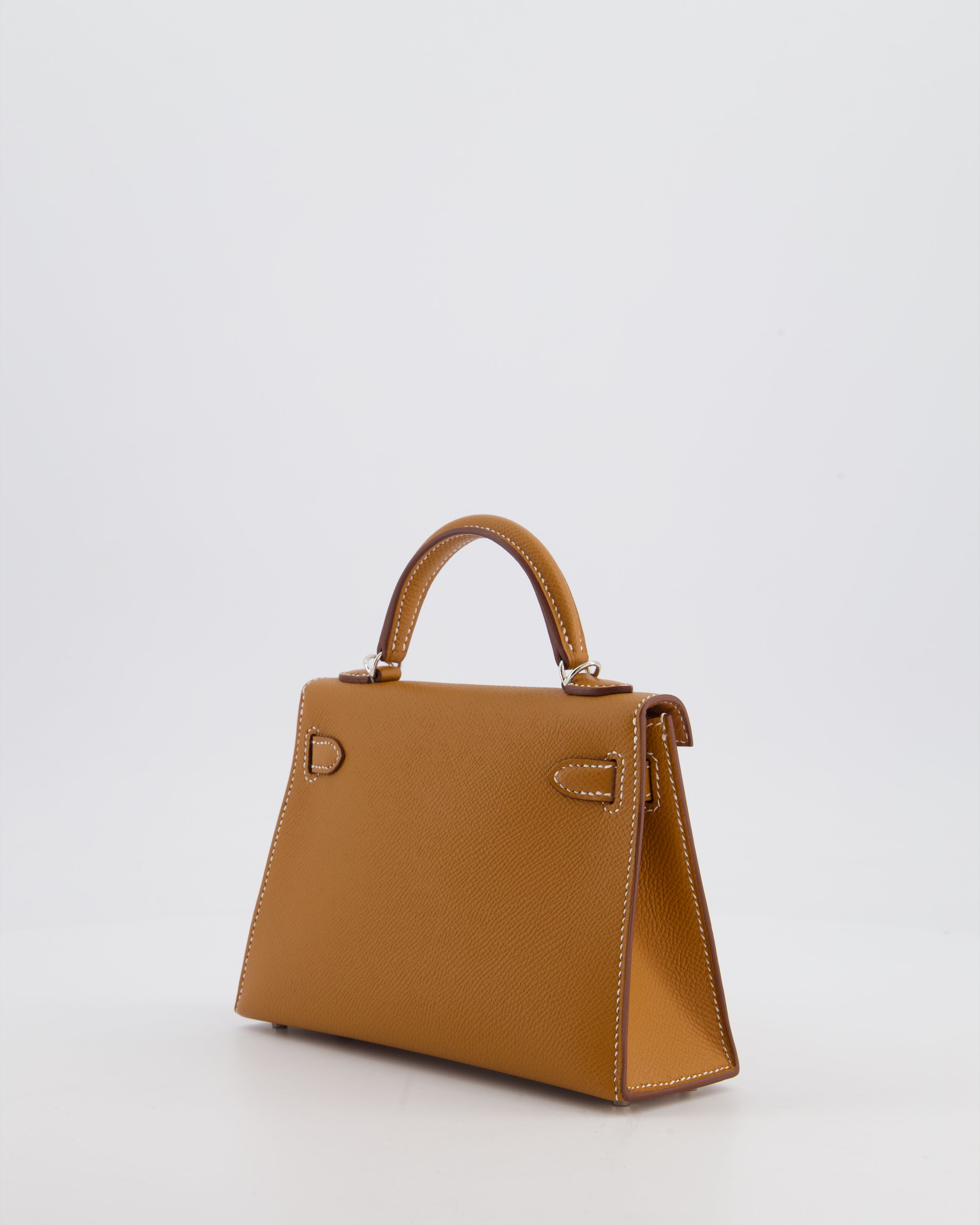 Hermès Mini Kelly II 20 Bag in Gold Epsom Leather with Palladium Hardware