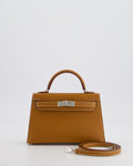 Hermès Mini Kelly II 20 Bag in Gold Epsom Leather with Palladium Hardware