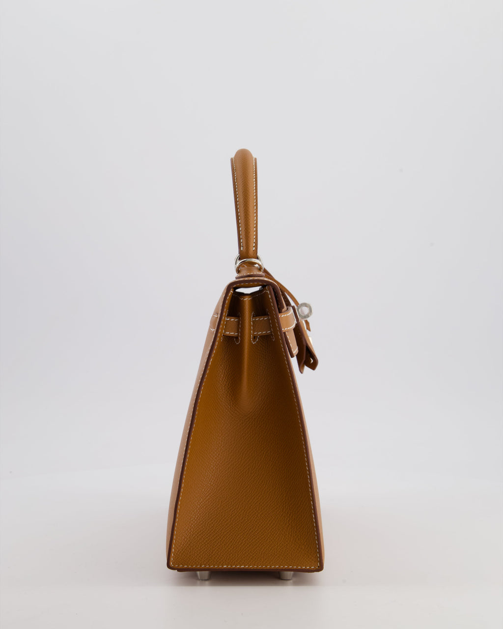 Hermès Kelly 25 Sellier Bag in Gold Epsom Leather with Palladium Hardware