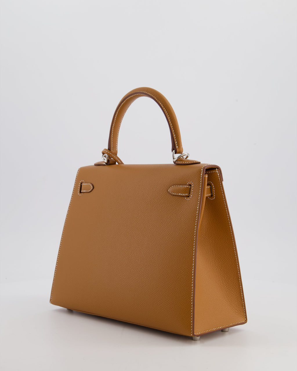 Hermès Kelly 25 Sellier Bag in Gold Epsom Leather with Palladium Hardware