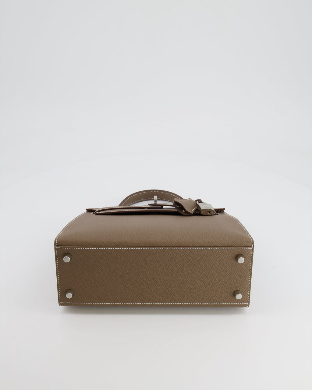 Hermès Kelly 25 Sellier Bag in Etoupe Epsom Leather with Palladium Hardware