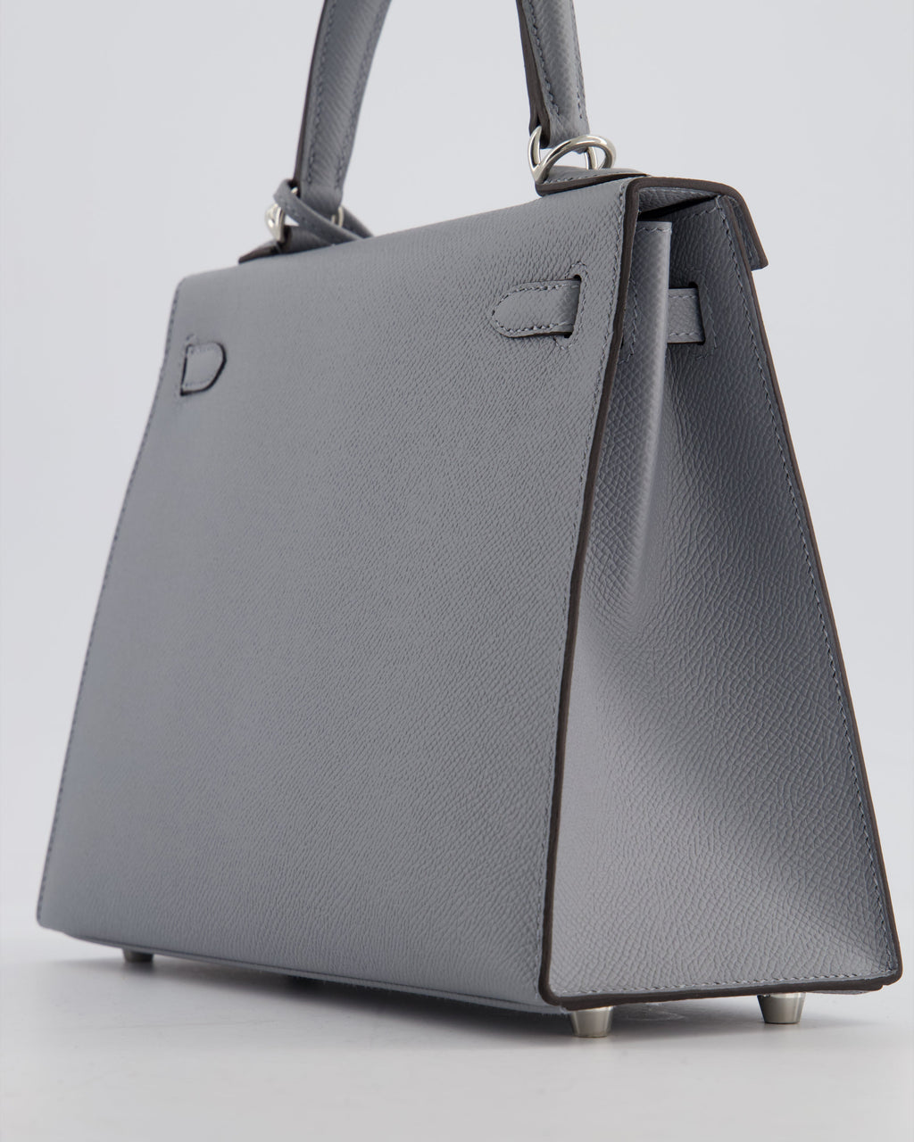 Hermès Kelly 25 Sellier Bag in Gris Pantin Epsom Leather with Palladium Hardware