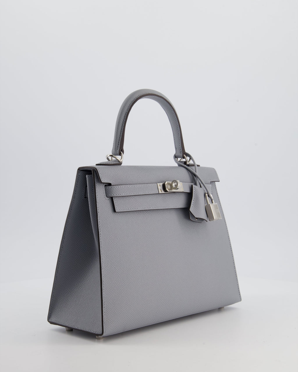 Hermès Kelly 25 Sellier Bag in Gris Pantin Epsom Leather with Palladium Hardware