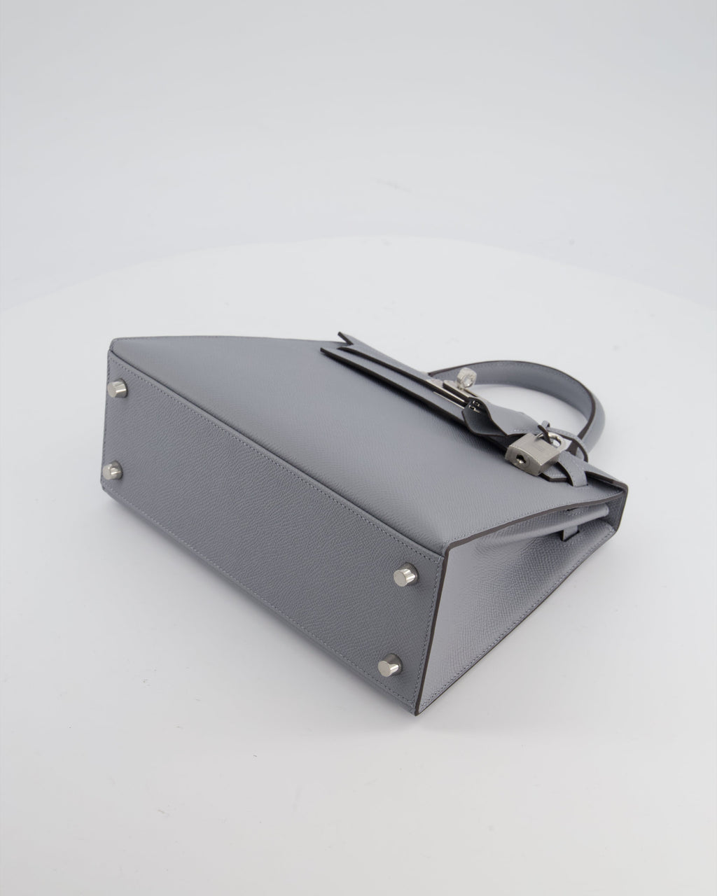 Hermès Kelly 25 Sellier Bag in Gris Pantin Epsom Leather with Palladium Hardware