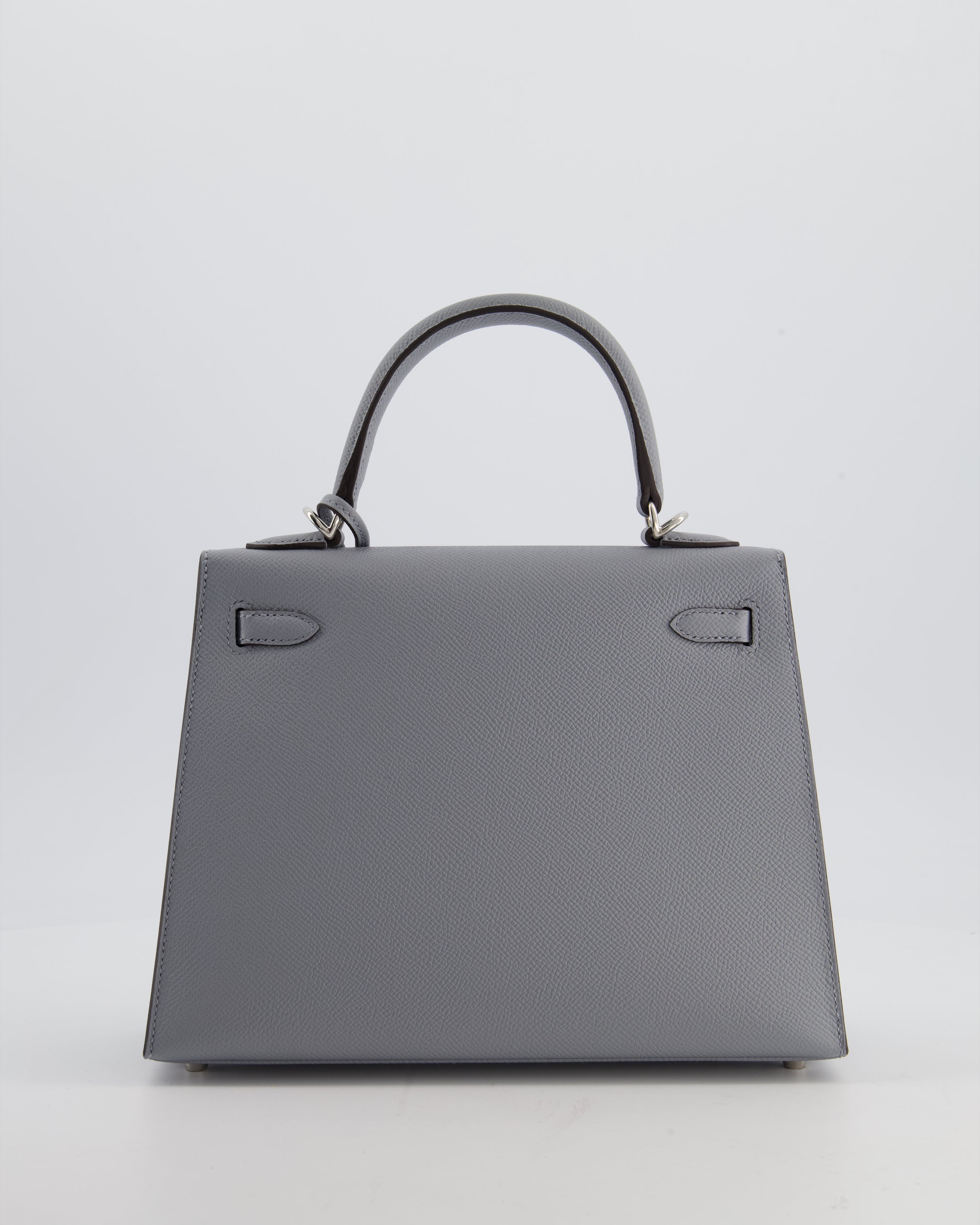Hermès Kelly 25 Sellier Bag in Gris Pantin Epsom Leather with Palladium Hardware