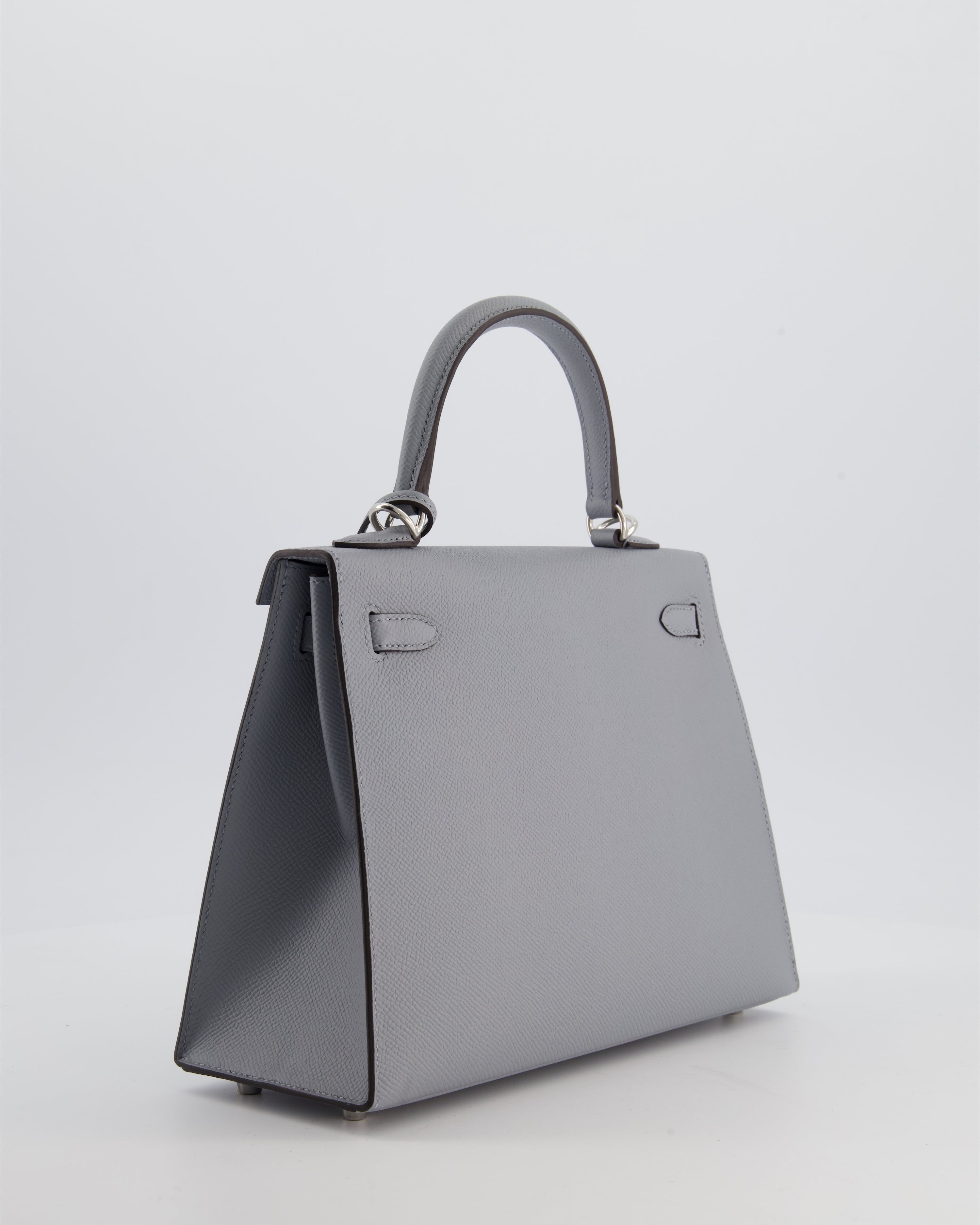 Hermès Kelly 25 Sellier Bag in Gris Pantin Epsom Leather with Palladium Hardware