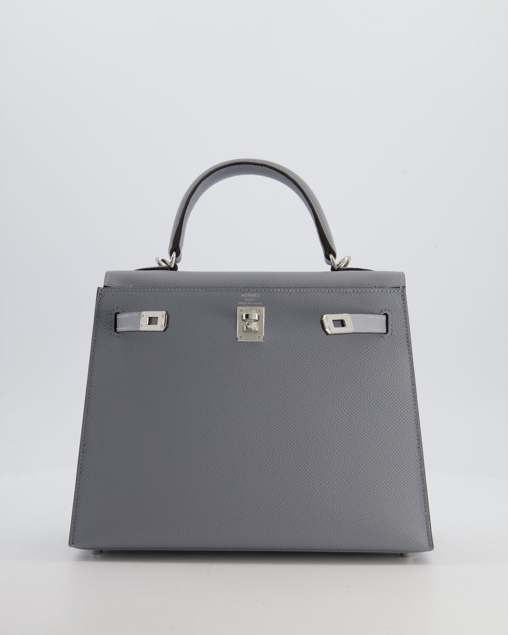 Hermès Kelly 25 Sellier Bag in Gris Pantin Epsom Leather with Palladium Hardware