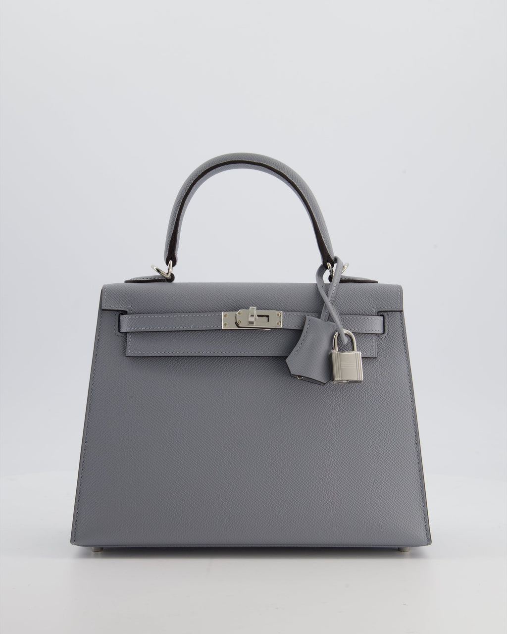 Hermès Kelly 25 Sellier Bag in Gris Pantin Epsom Leather with Palladium Hardware