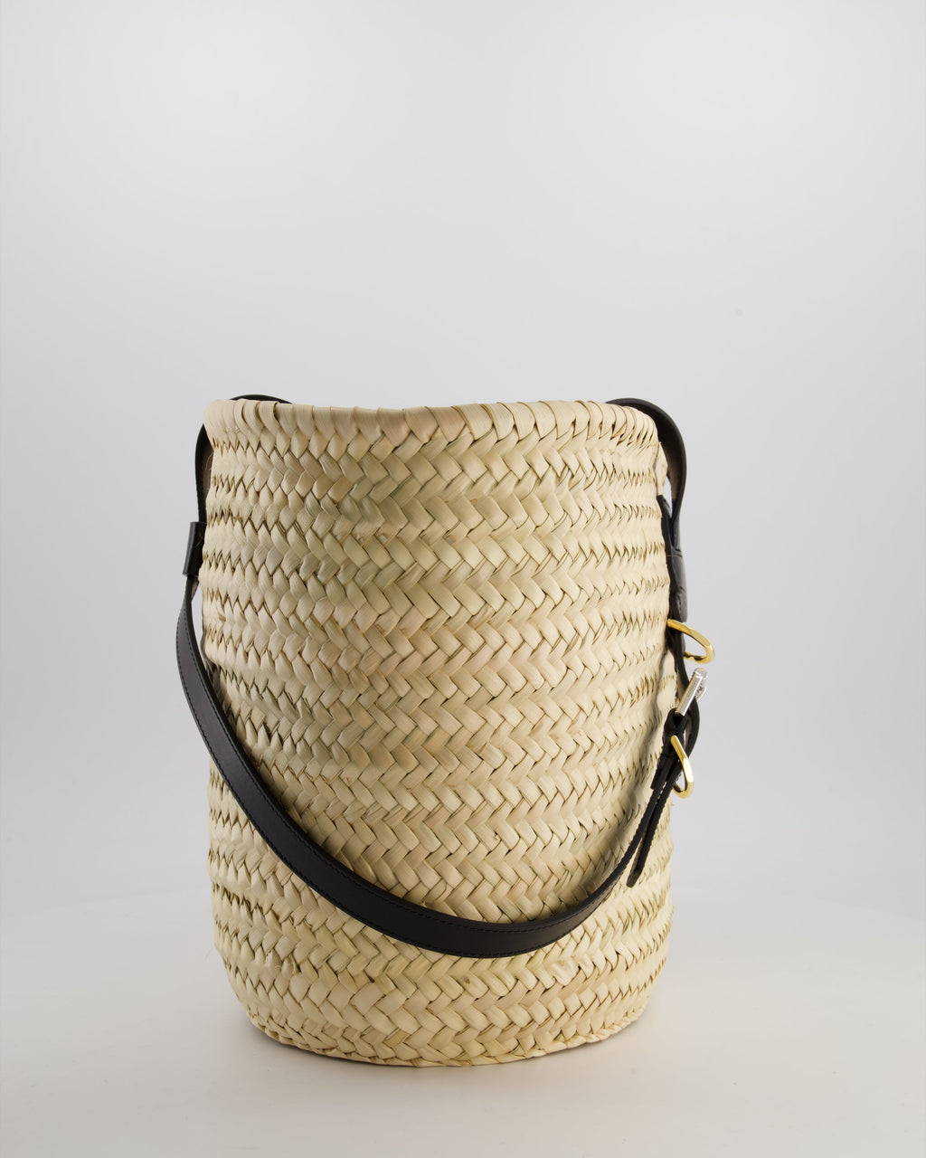 Givenchy Voyou Natural and Beige Straw Basket with Leather logo Bag