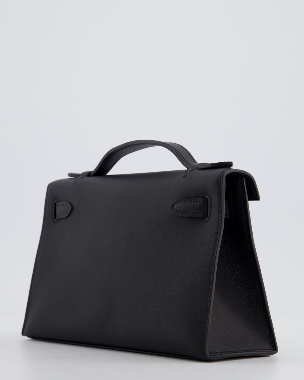 *SUPER RARE* Hermès Mini Kelly Pochette Bag in Noir Swift Leather with Gold Hardware