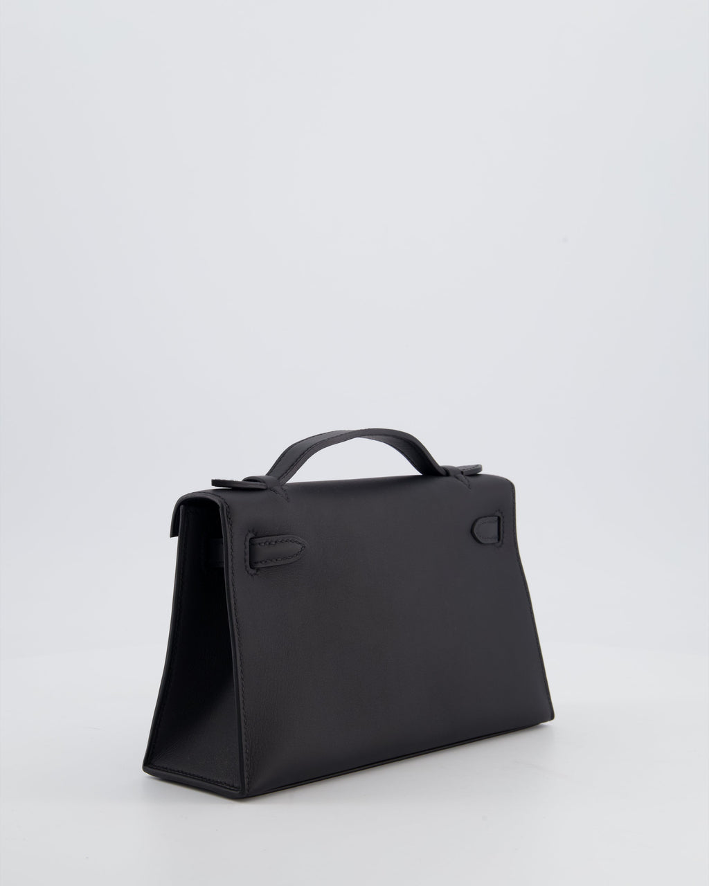 *SUPER RARE* Hermès Mini Kelly Pochette Bag in Noir Swift Leather with Gold Hardware