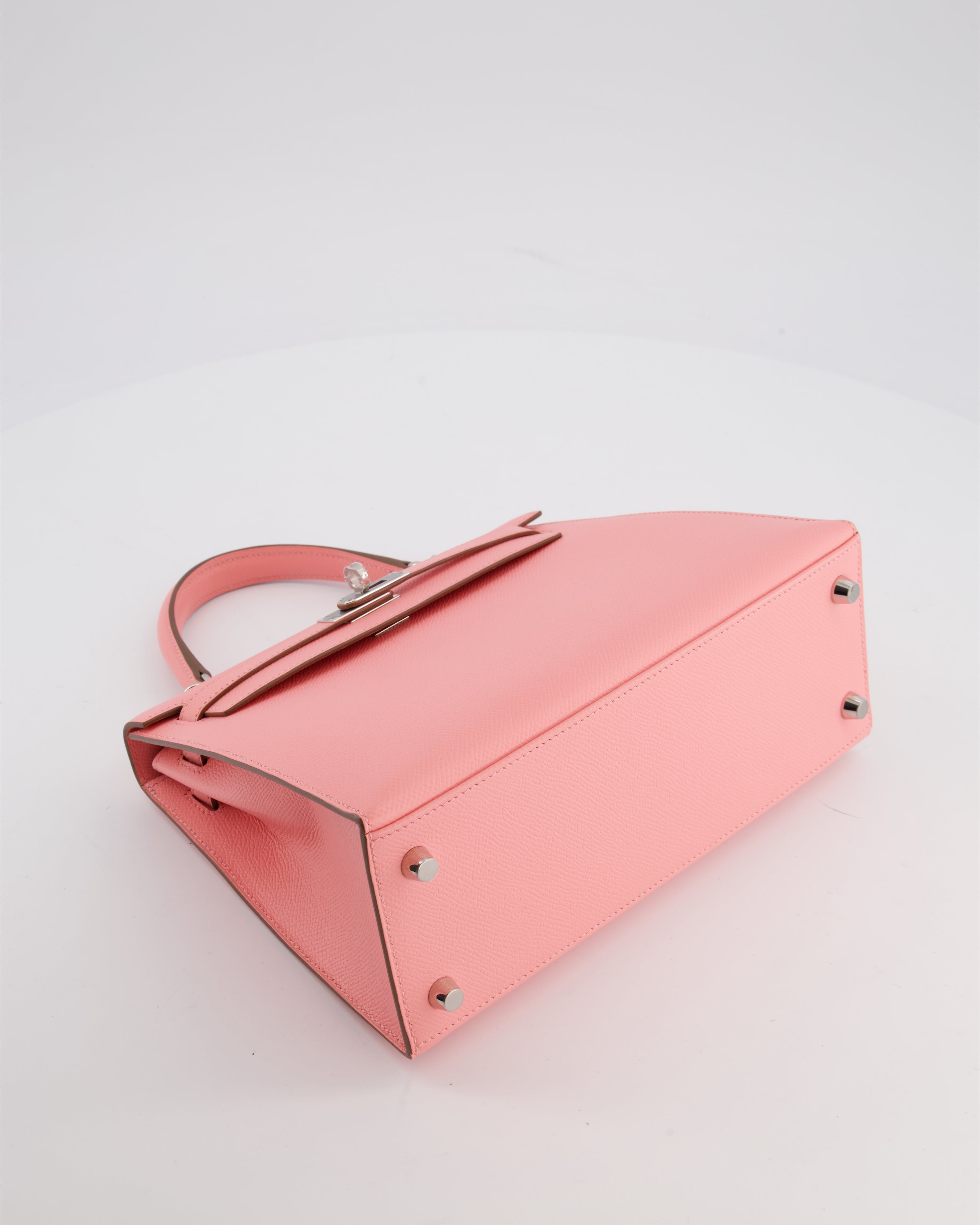 *RARE* Hermès Kelly 25 Sellier Bag in Rose Confetti in Epsom Leather with Palladium Hardware