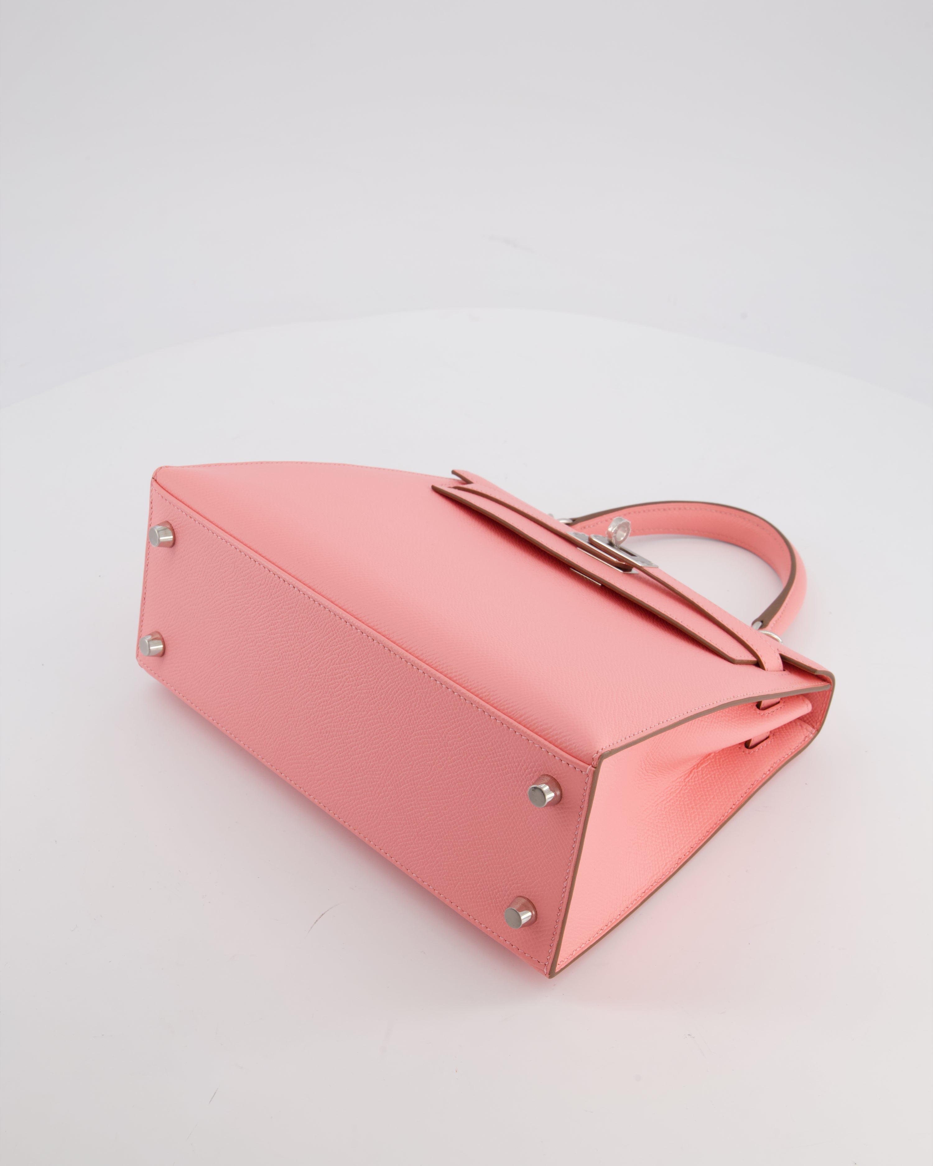 *RARE* Hermès Kelly 25 Sellier Bag in Rose Confetti in Epsom Leather with Palladium Hardware