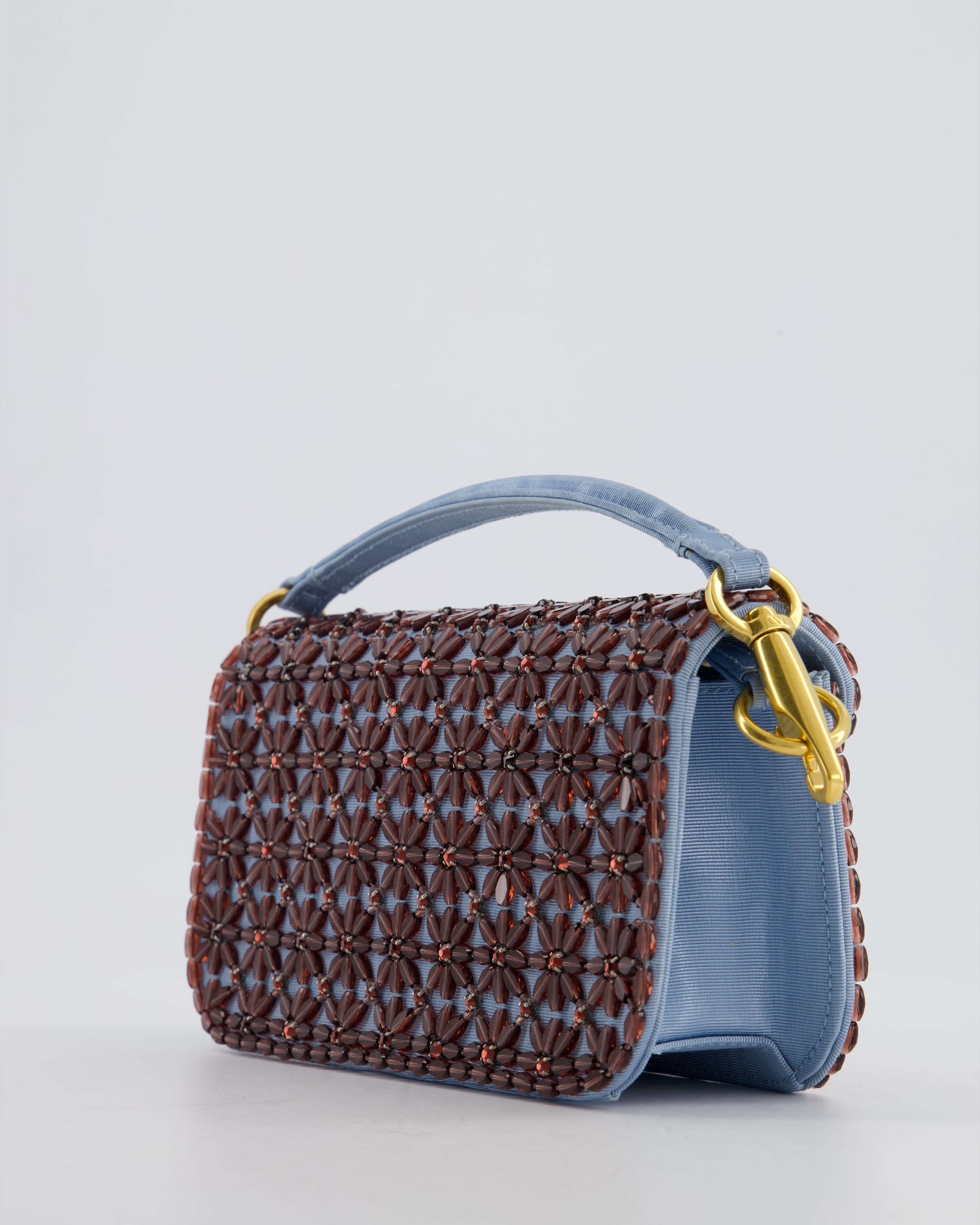 Valentino Multi Small Embroidered Loco Shoulder Bag with Gold tone Hardware RRP £3250