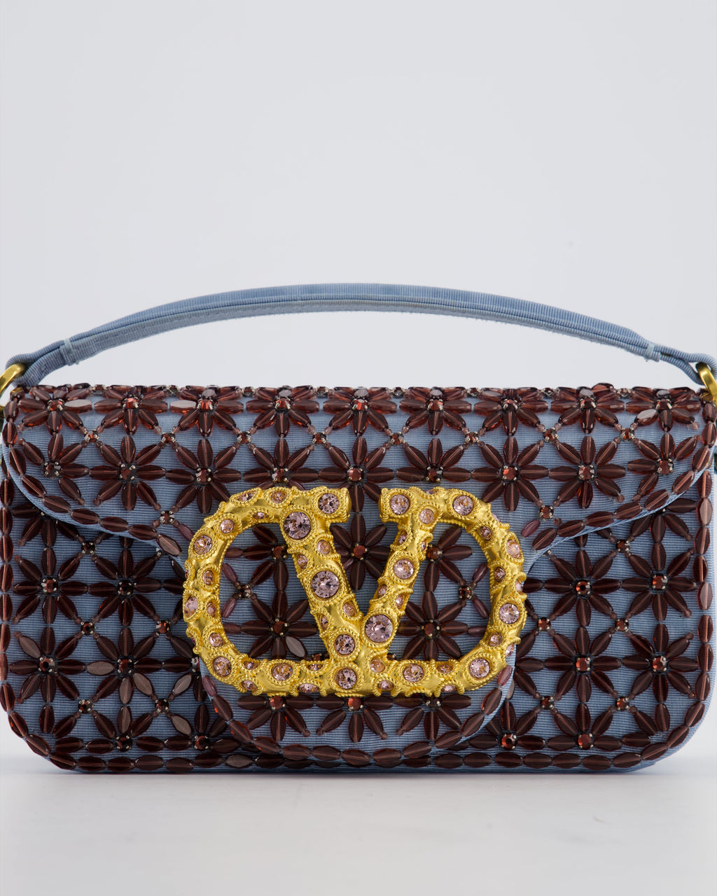 Valentino Multi Small Embroidered Loco Shoulder Bag with Gold tone Hardware RRP £3250