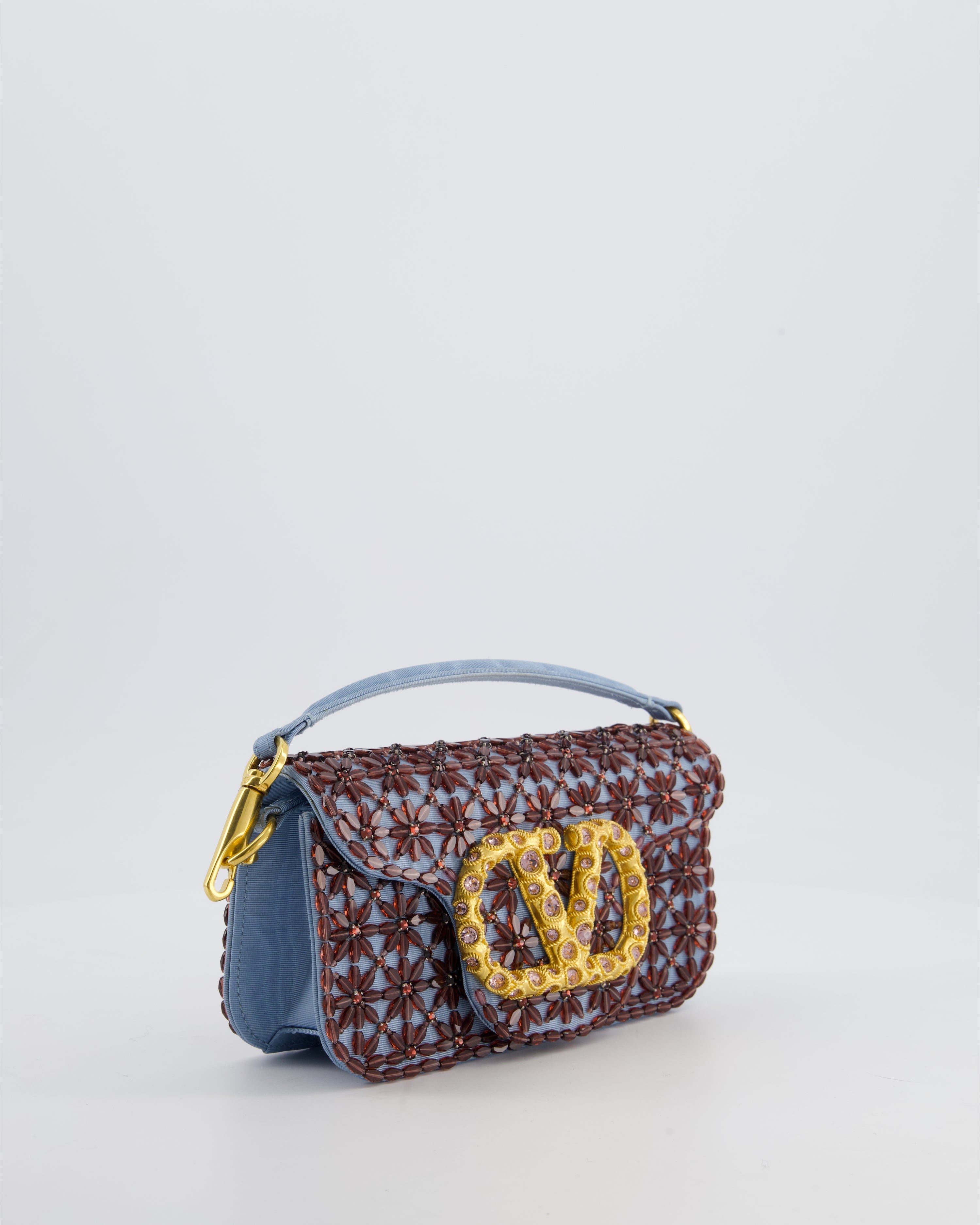 Valentino Multi Small Embroidered Loco Shoulder Bag with Gold tone Hardware RRP £3250