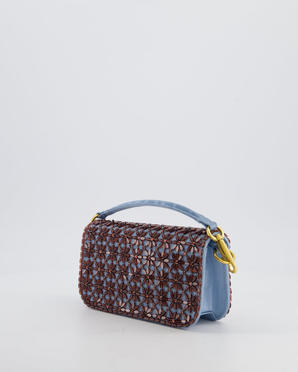 Valentino Multi Small Embroidered Loco Shoulder Bag with Gold tone Hardware RRP £3250
