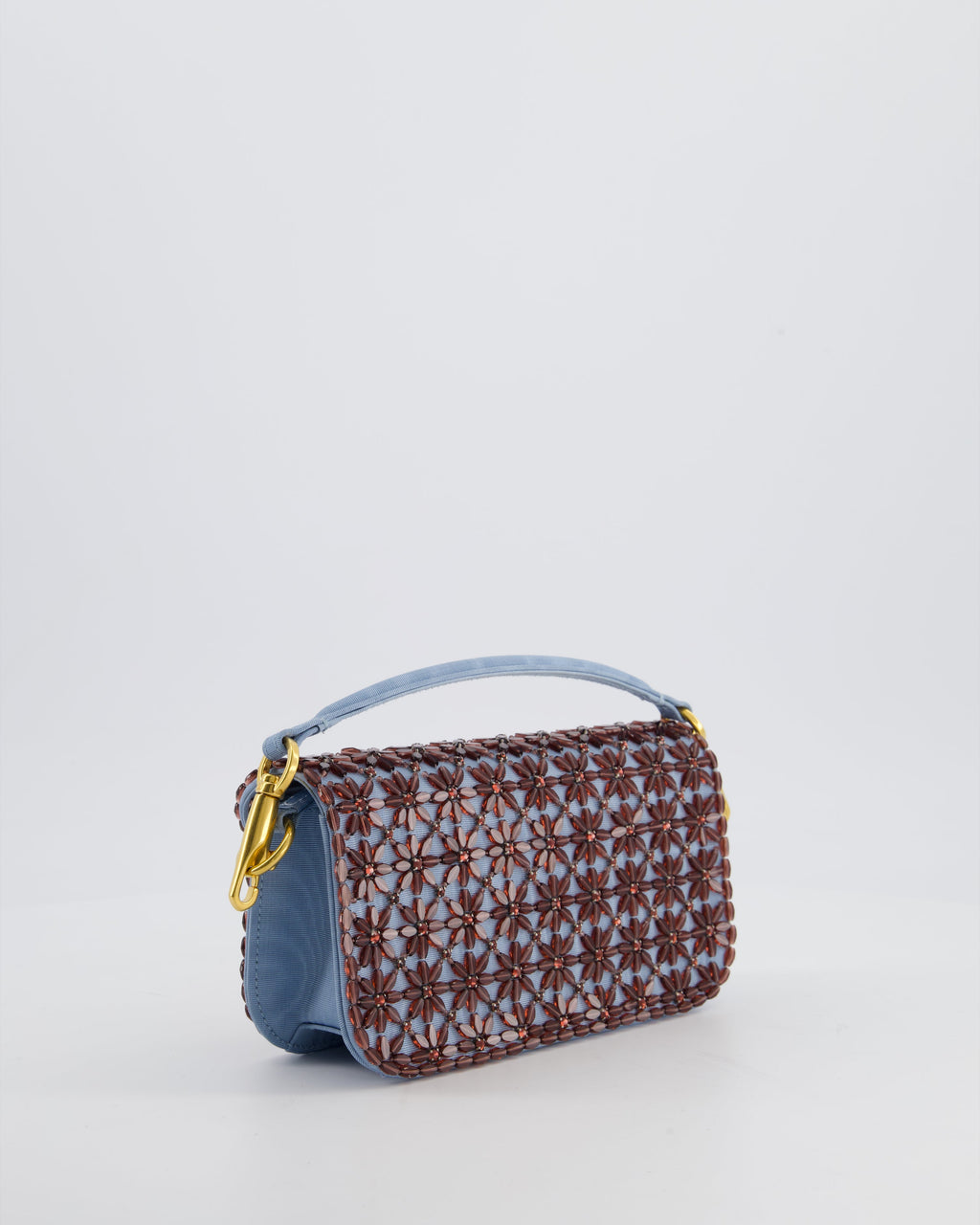 Valentino Multi Small Embroidered Loco Shoulder Bag with Gold tone Hardware RRP £3250
