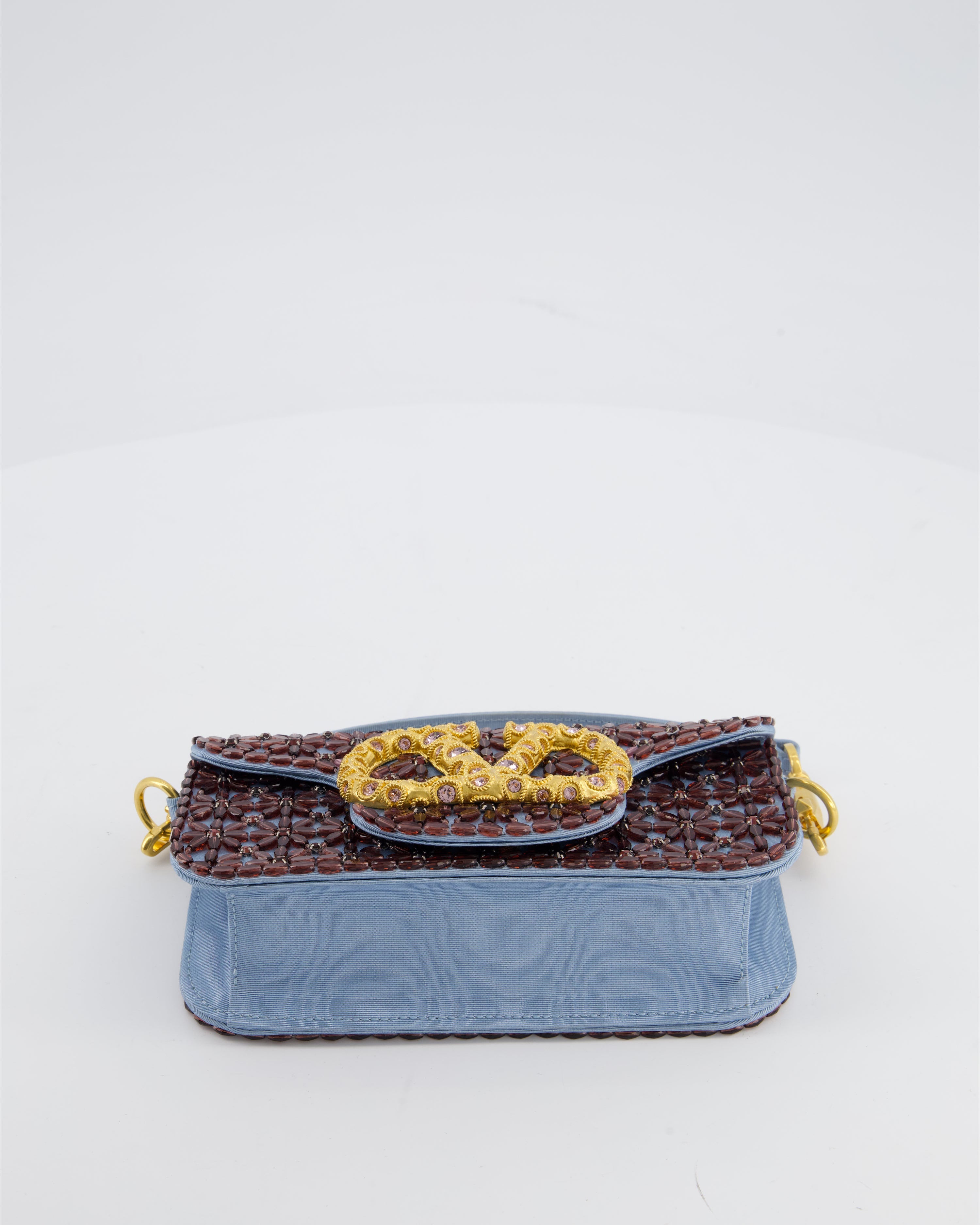 Valentino Multi Small Embroidered Loco Shoulder Bag with Gold tone Hardware RRP £3250