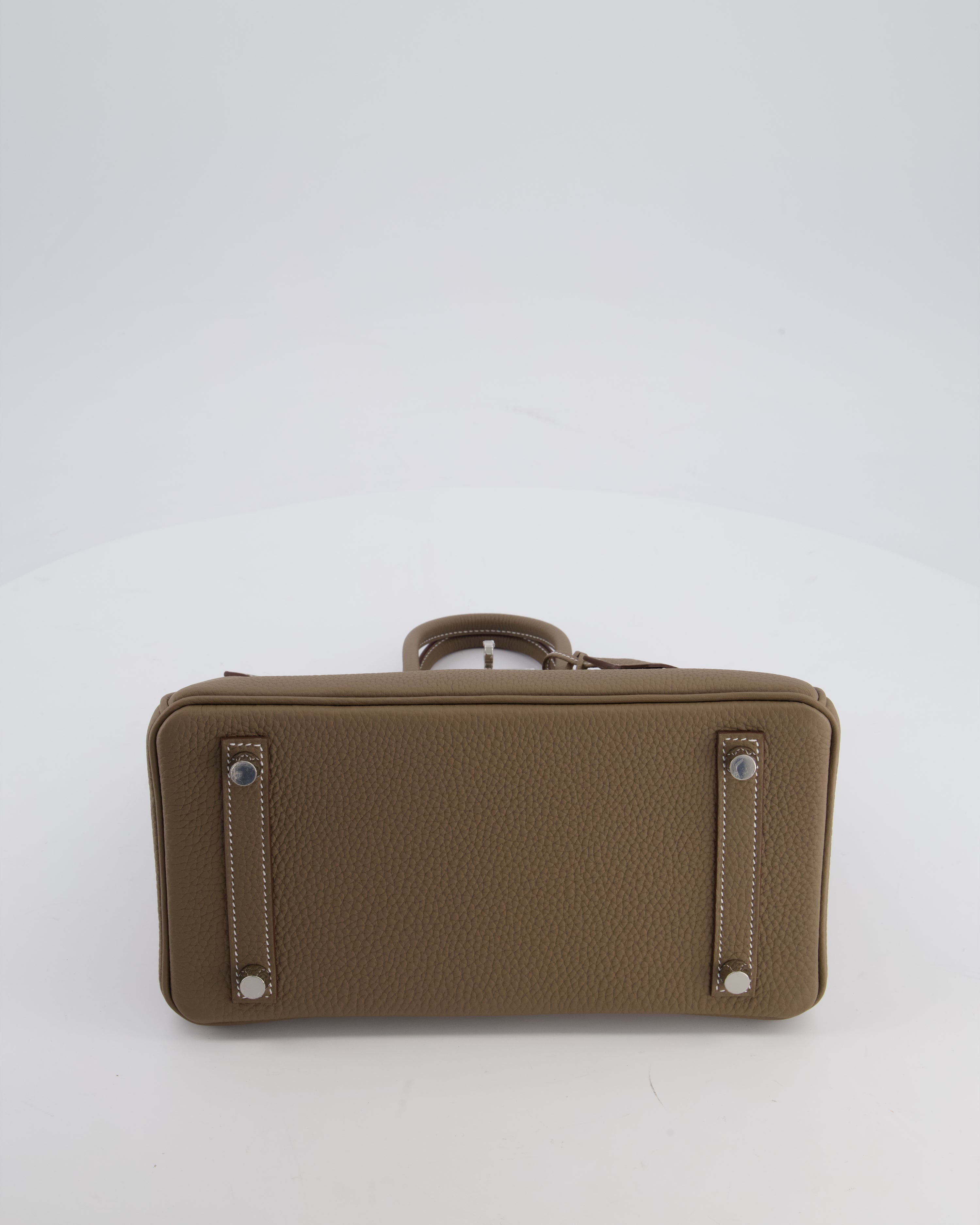 Hermès Birkin 25 Retourne Bag in Etoupe Togo Leather with Palladium Hardware