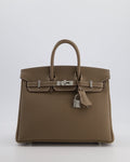 Hermès Birkin 25 Retourne Bag in Etoupe Togo Leather with Palladium Hardware