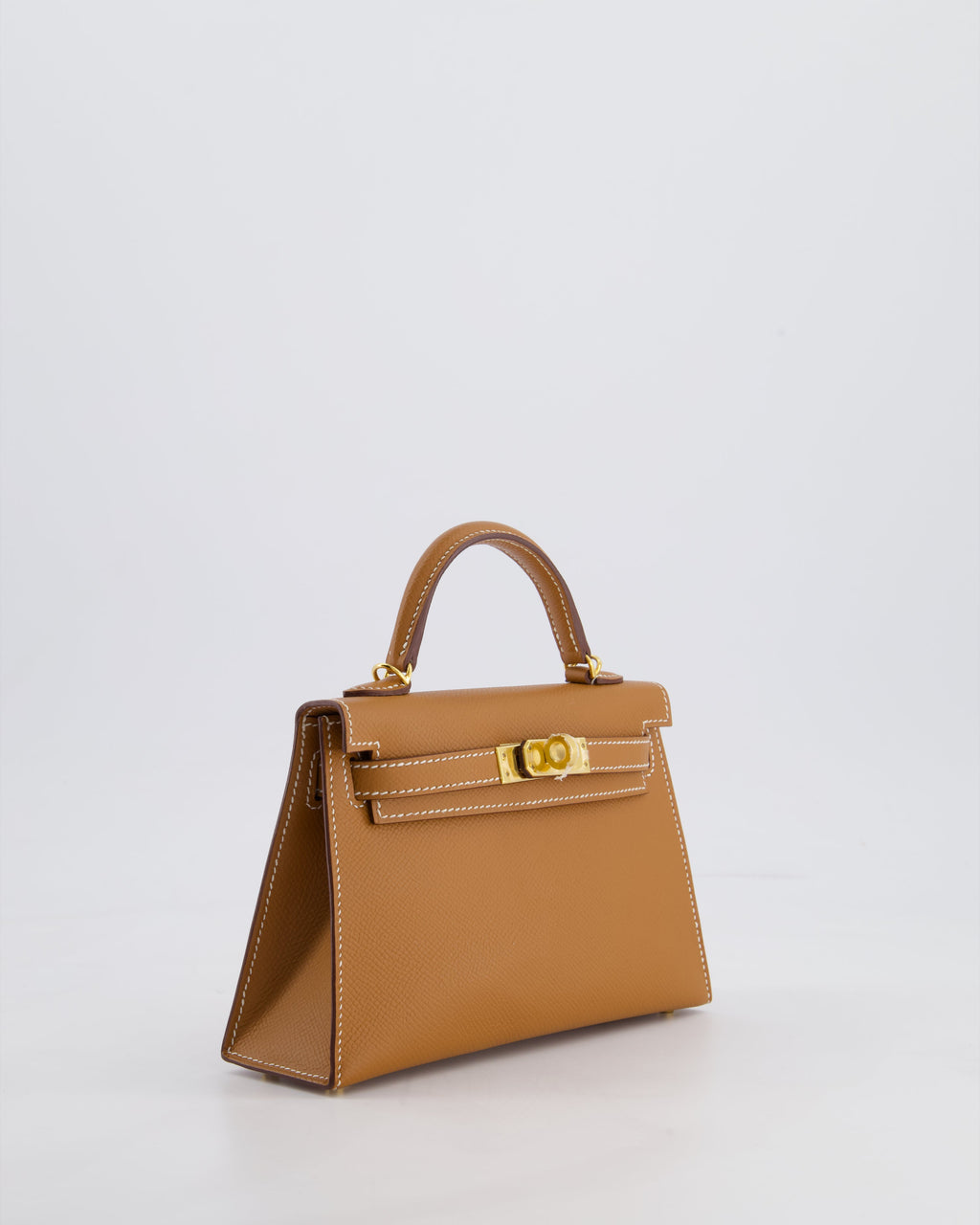 Hermes Mini Kelly II 20 Bag in Gold Epsom Leather with Gold Hardware