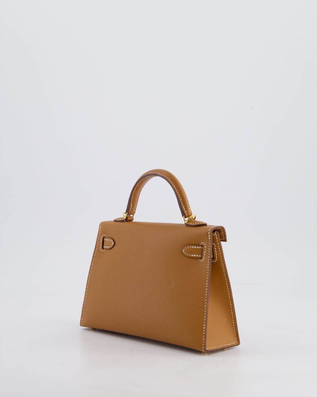 Hermes Mini Kelly II 20 Bag in Gold Epsom Leather with Gold Hardware