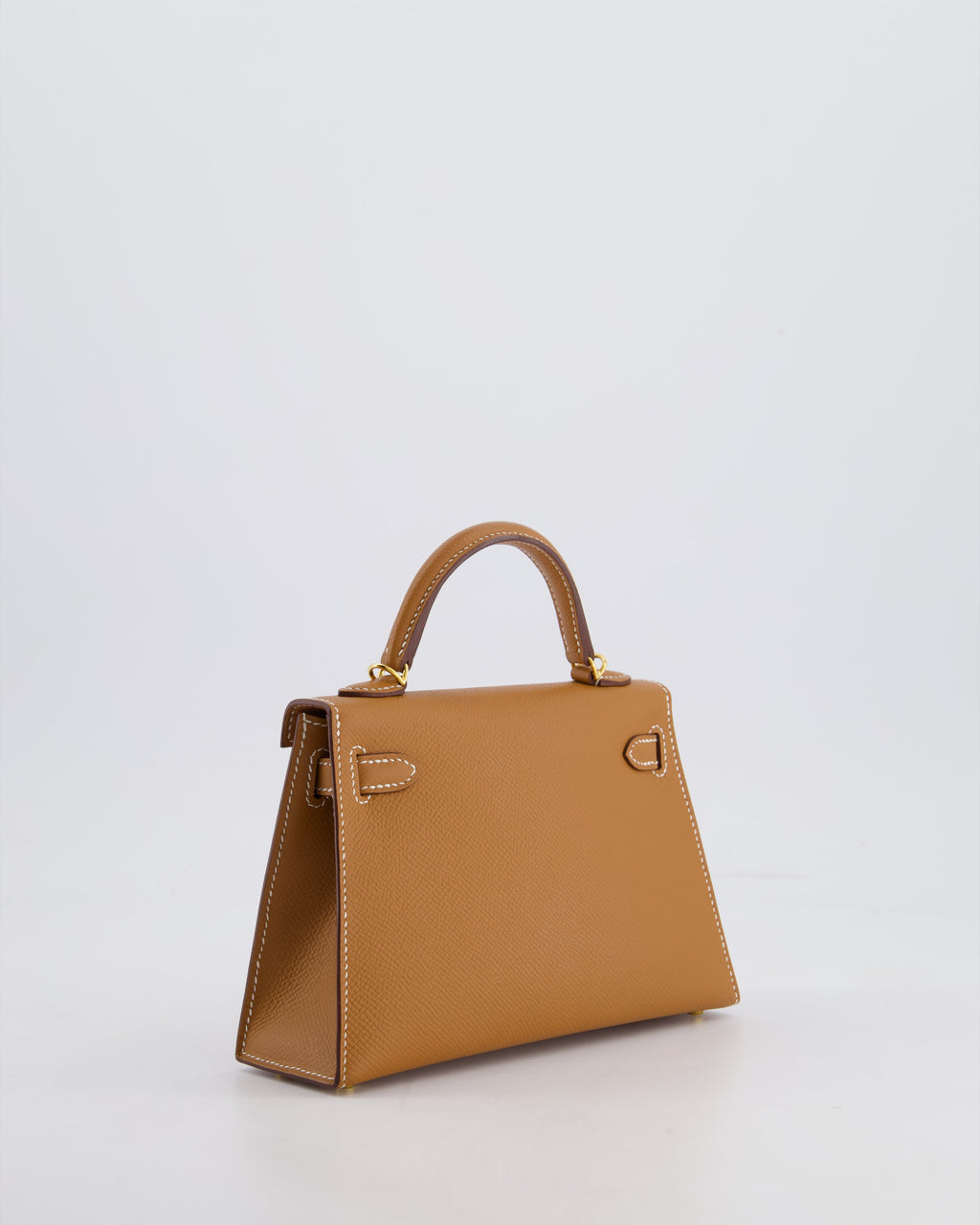 Hermes Mini Kelly II 20 Bag in Gold Epsom Leather with Gold Hardware