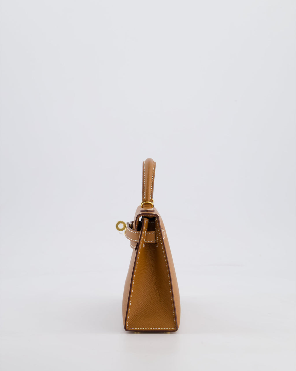 Hermes Mini Kelly II 20 Bag in Gold Epsom Leather with Gold Hardware