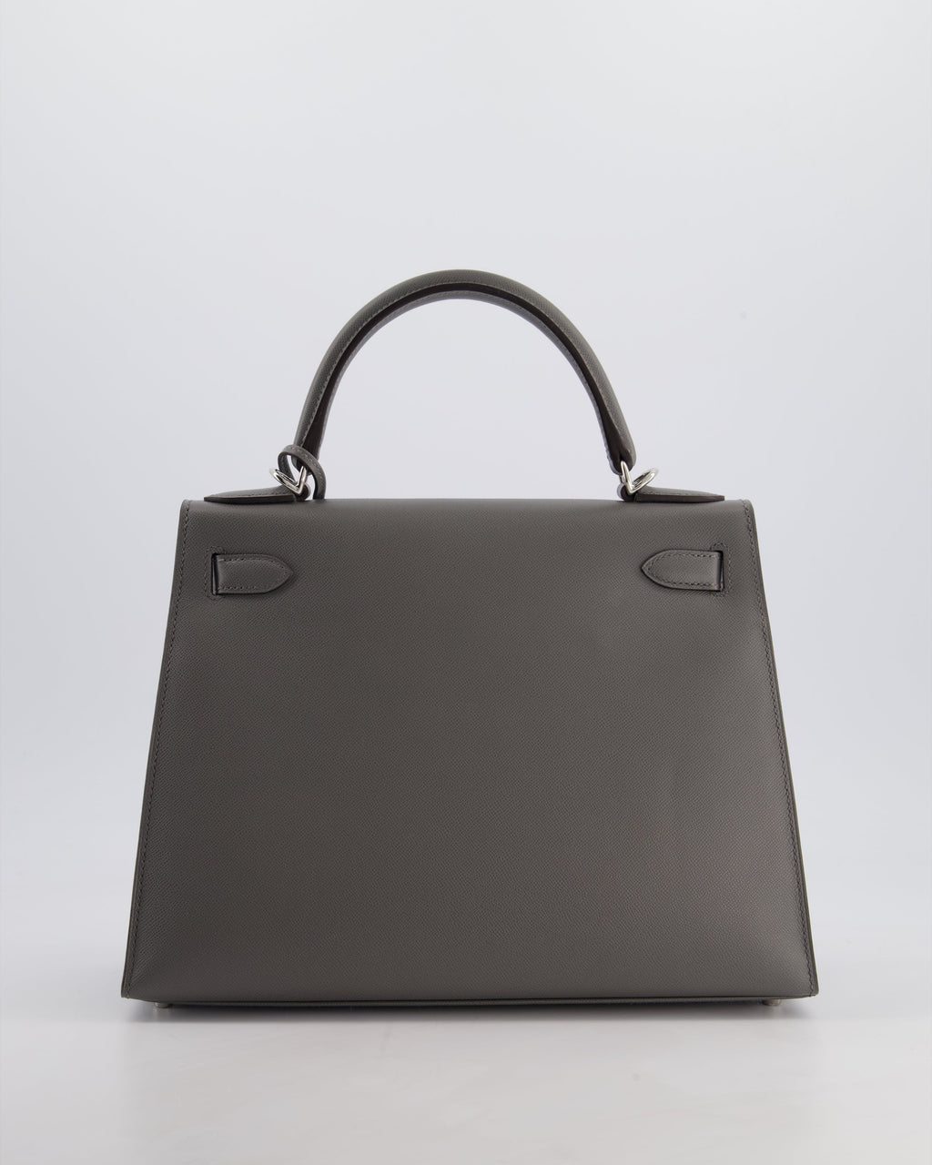 *RARE* Hermès Kelly 28 Sellier Bag in Gris Meyer Madame Leather with Palladium Hardware