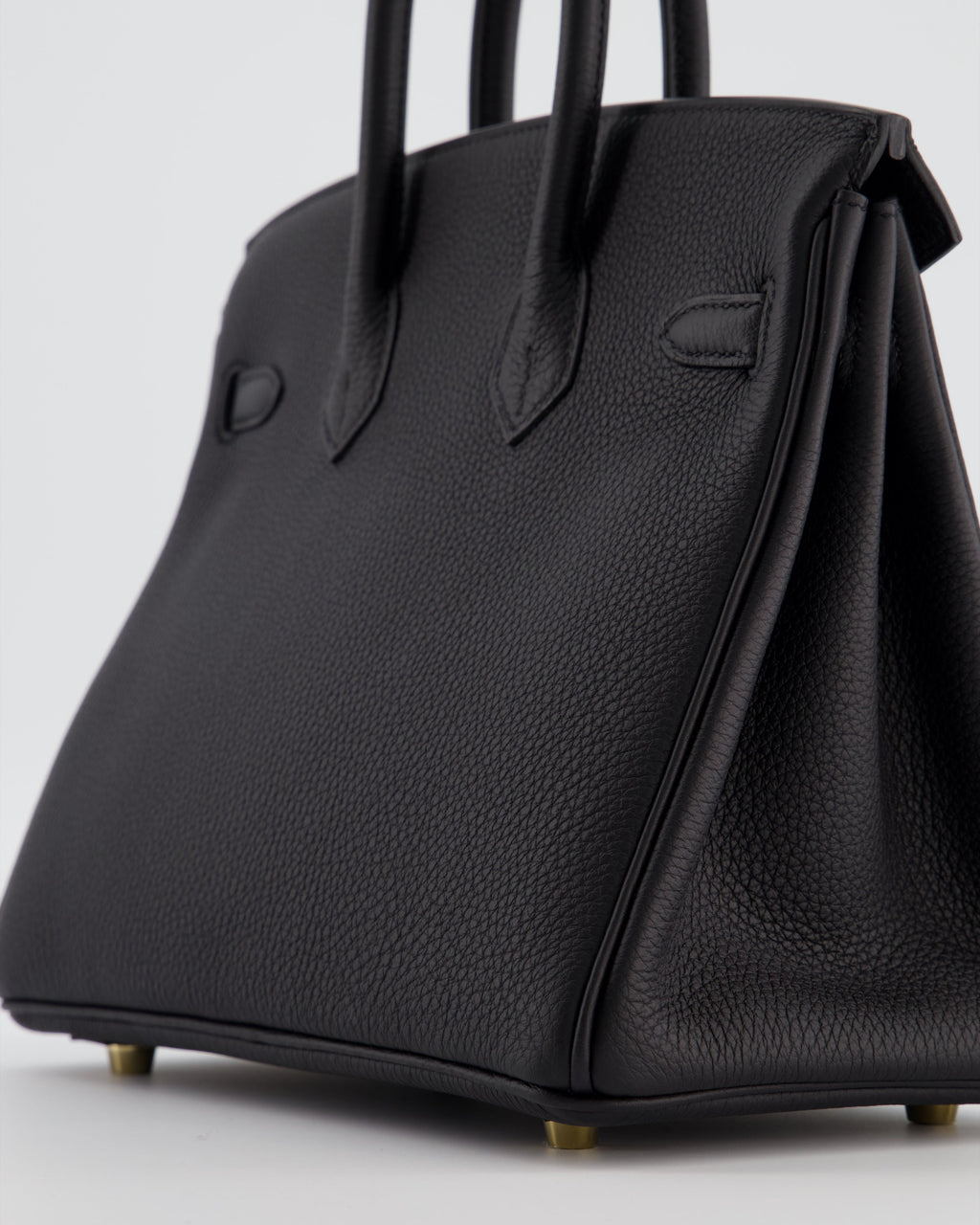 Hermès Birkin 25 Retourne Bag in Noir Togo Leather with Gold Hardware
