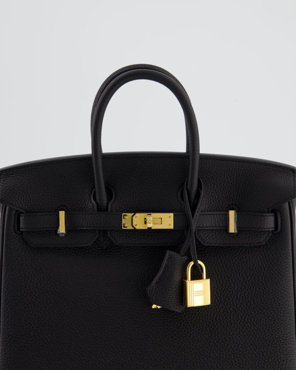 Hermès Birkin 25 Retourne Bag in Noir Togo Leather with Gold Hardware
