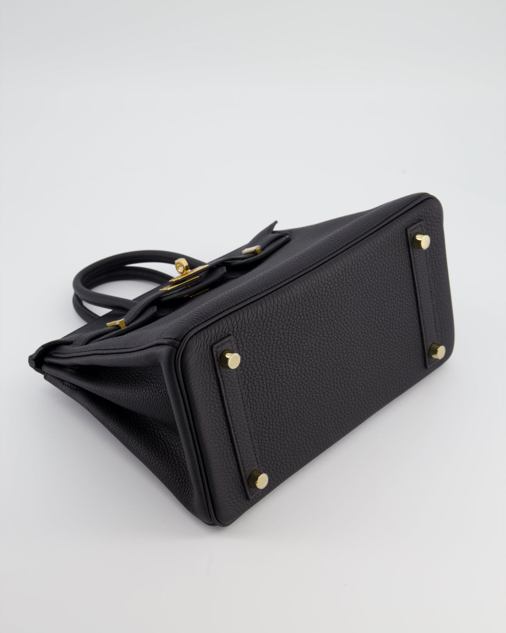 Hermès Birkin 25 Retourne Bag in Noir Togo Leather with Gold Hardware
