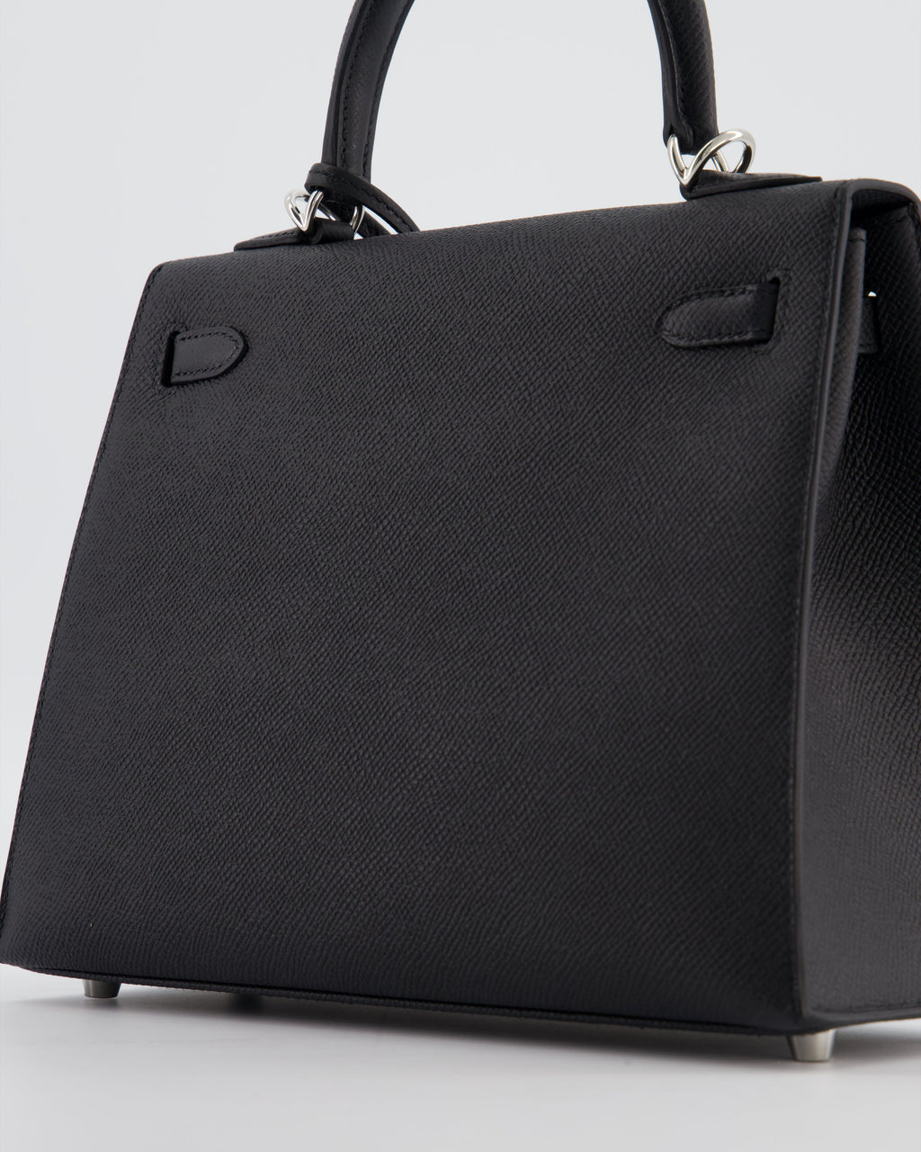 *RARE* Hermès Kelly 25 Sellier Bag in Noir Epsom Leather with Palladium Hardware