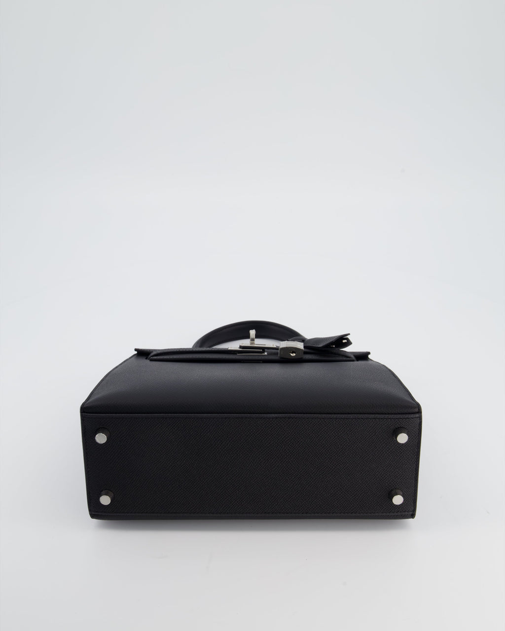 *SUPER RARE* Hermès Kelly 25 Sellier Bag in Noir Epsom Leather with Palladium Hardware