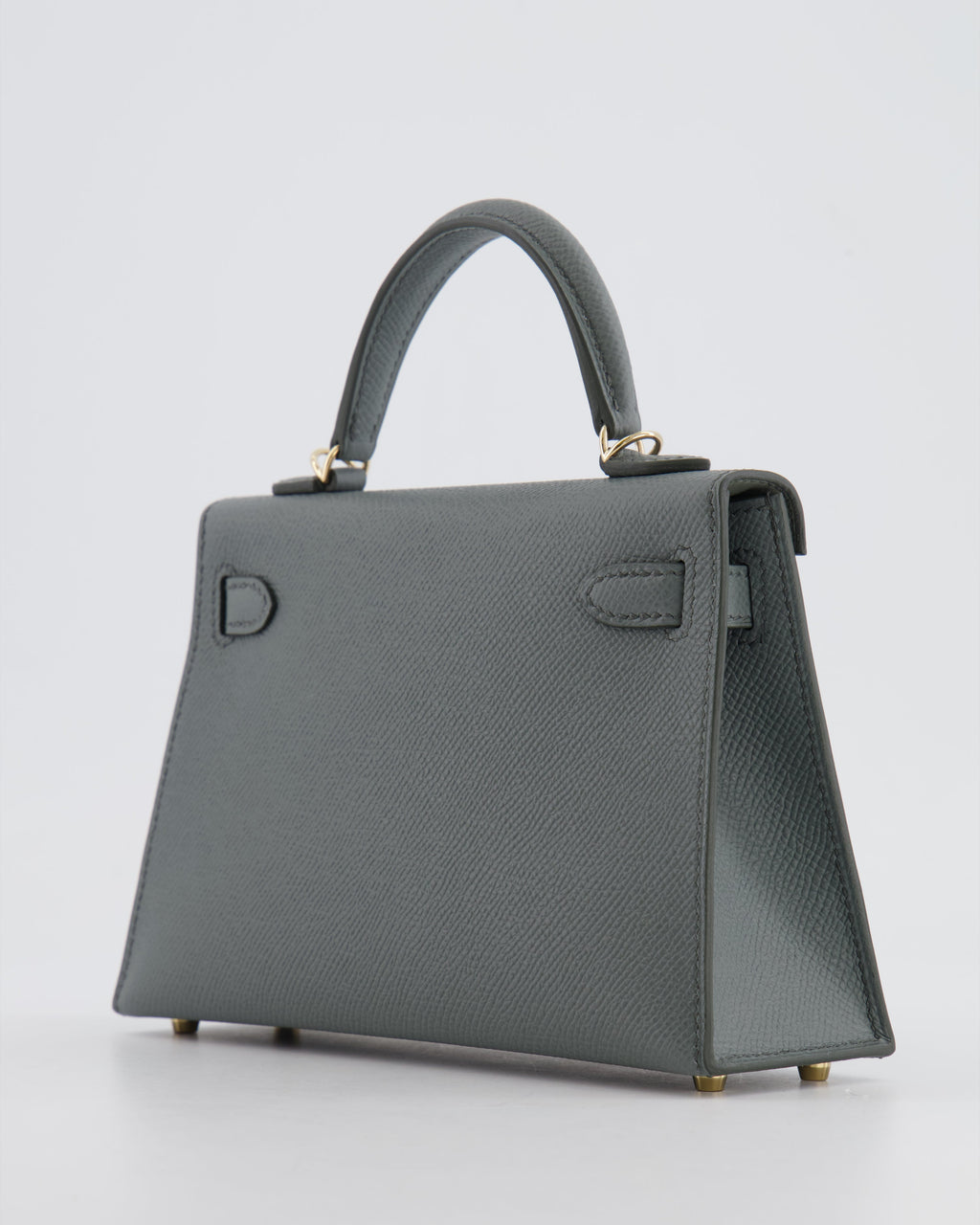 *RARE* Hermès Mini Kelly II 20 Bag in Vert Amande Epsom Leather with Permabrass Hardware