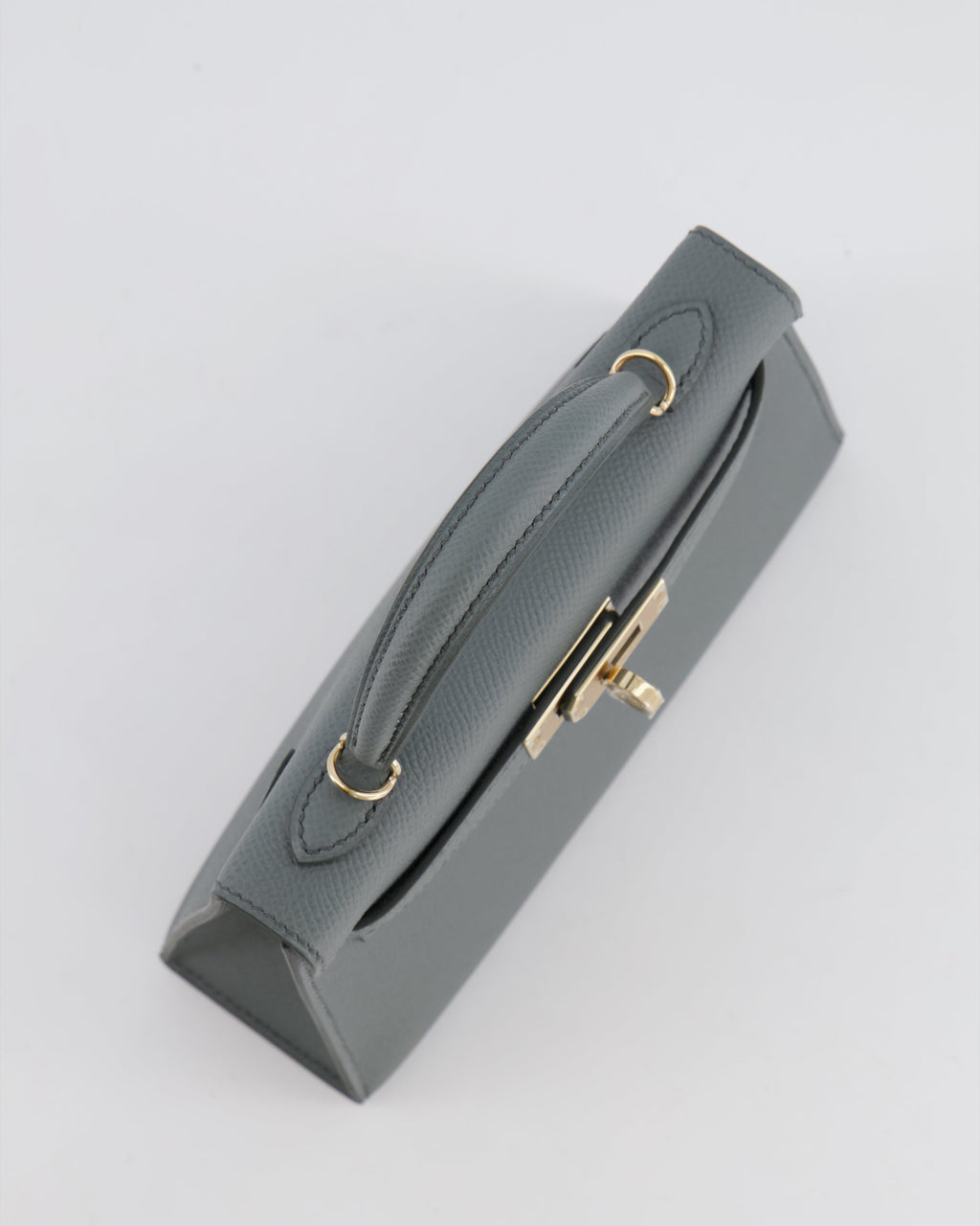 *RARE* Hermès Mini Kelly II 20 Bag in Vert Amande Epsom Leather with Permabrass Hardware