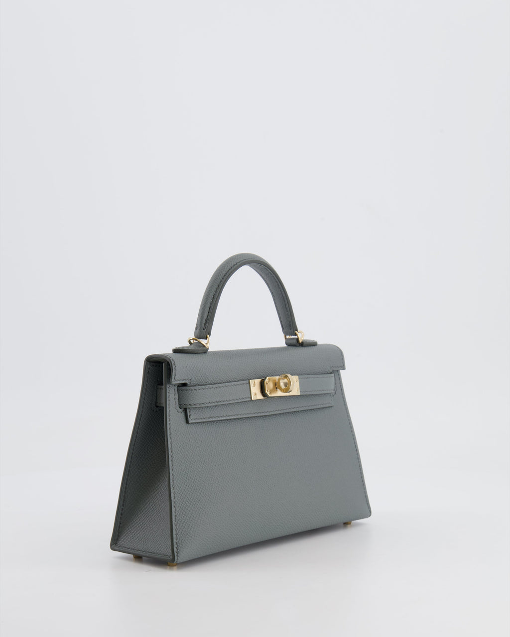 *RARE* Hermès Mini Kelly II 20 Bag in Vert Amande Epsom Leather with Permabrass Hardware