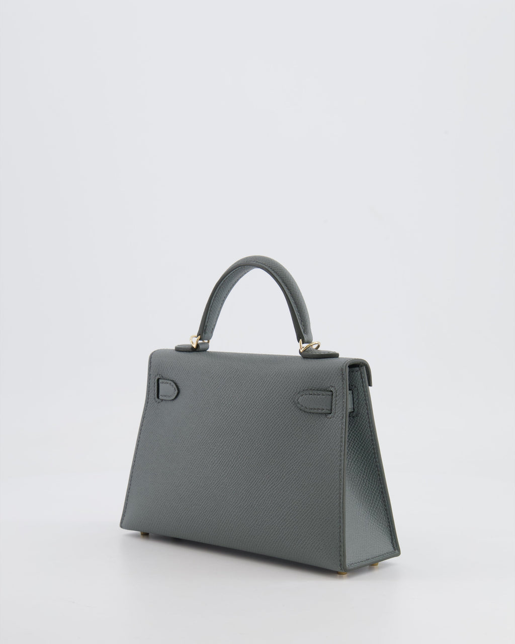 *RARE* Hermès Mini Kelly II 20 Bag in Vert Amande Epsom Leather with Permabrass Hardware