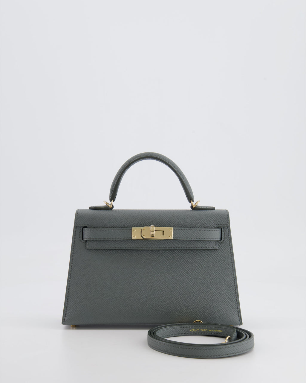 *RARE* Hermès Mini Kelly II 20 Bag in Vert Amande Epsom Leather with Permabrass Hardware