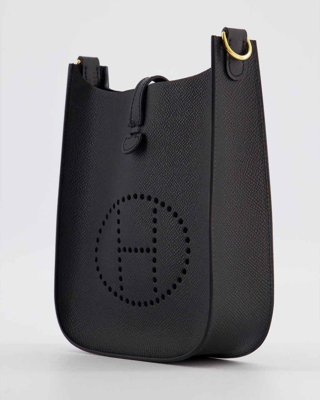 Hermès Black Mini Evelyne Sellier Bag in Epsom Leather with Gold Hardware