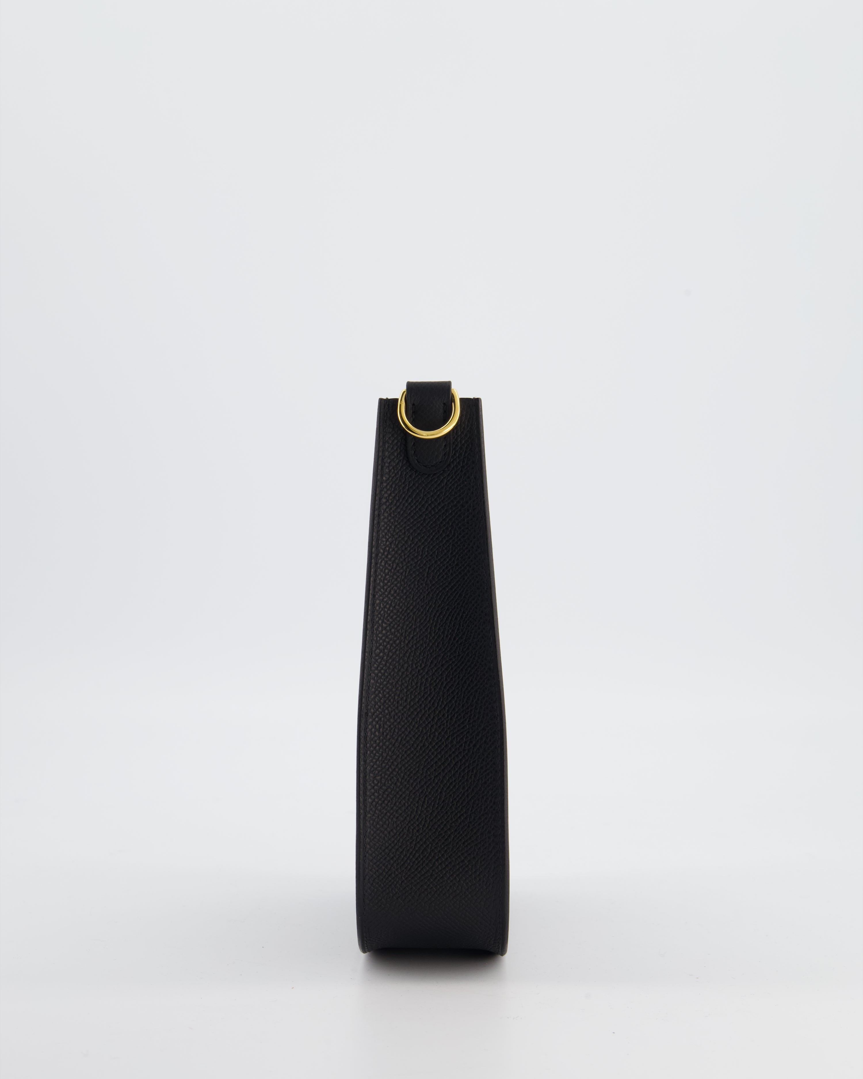 Hermès Black Mini Evelyne Sellier Bag in Epsom Leather with Gold Hardware