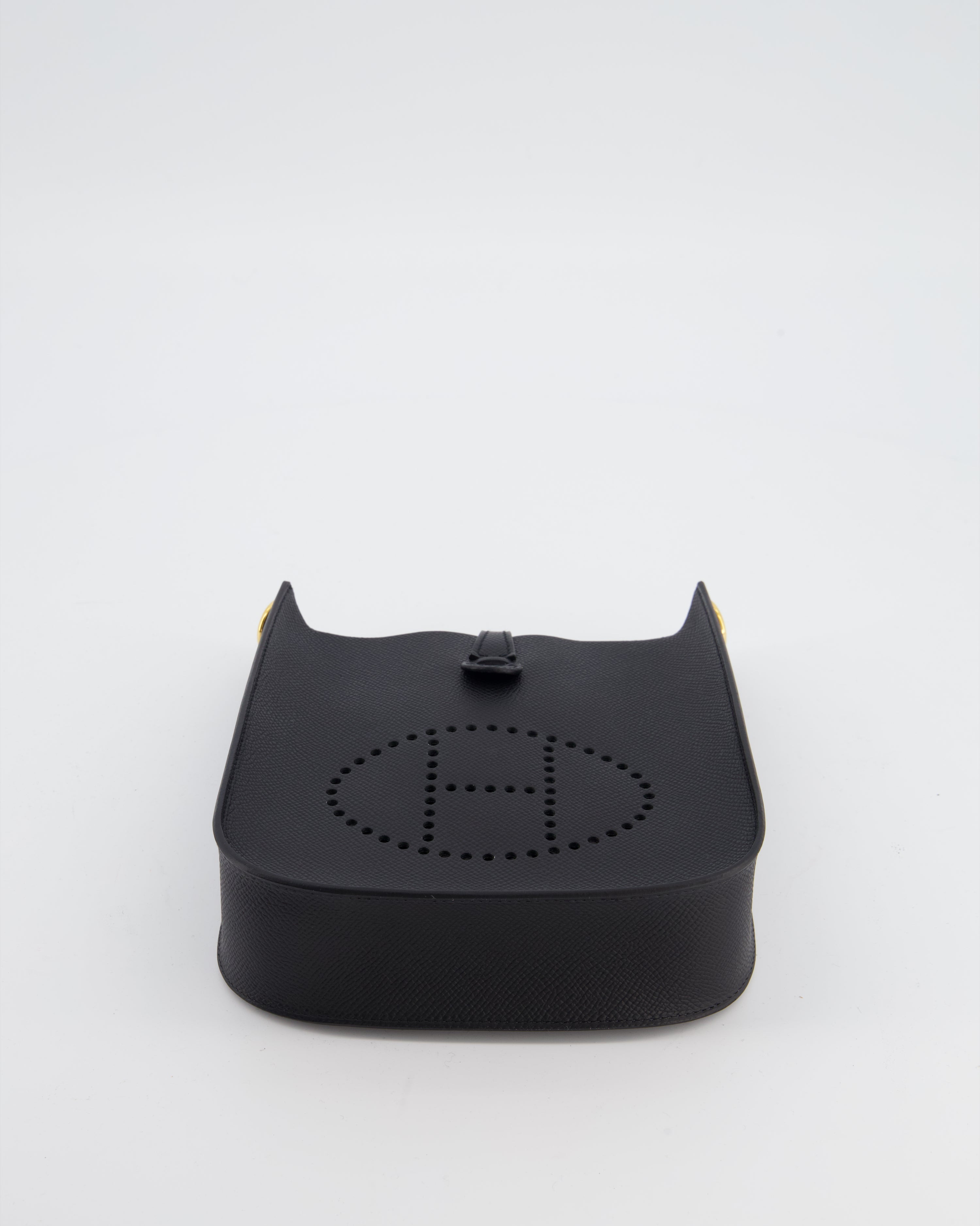 Hermès Black Mini Evelyne Sellier Bag in Epsom Leather with Gold Hardware